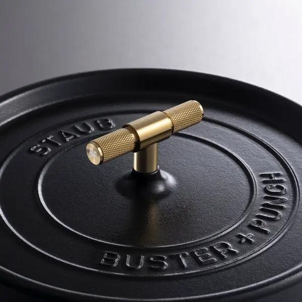 black/brass cocotte