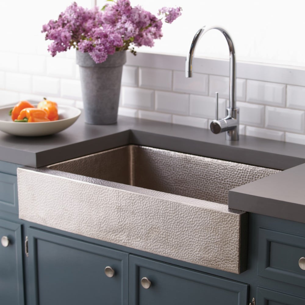 brushed nickel kitchen sink