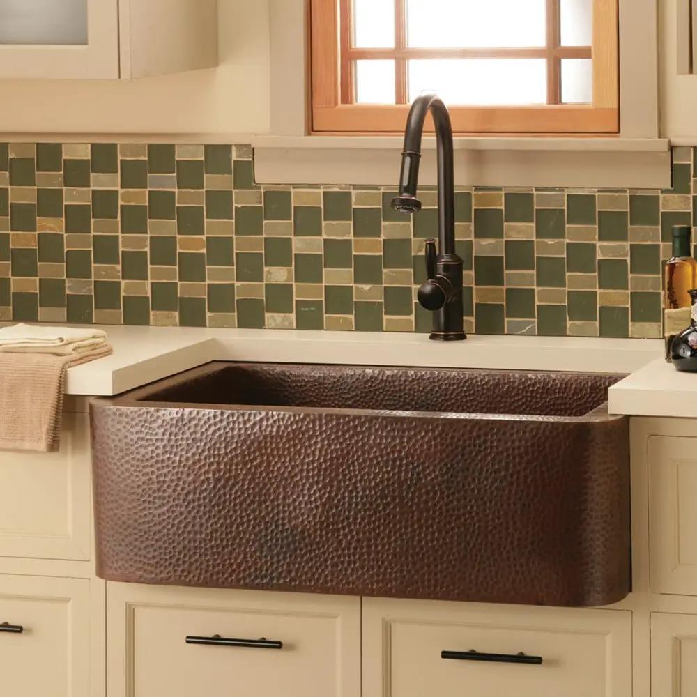 antique copper kitchen sink