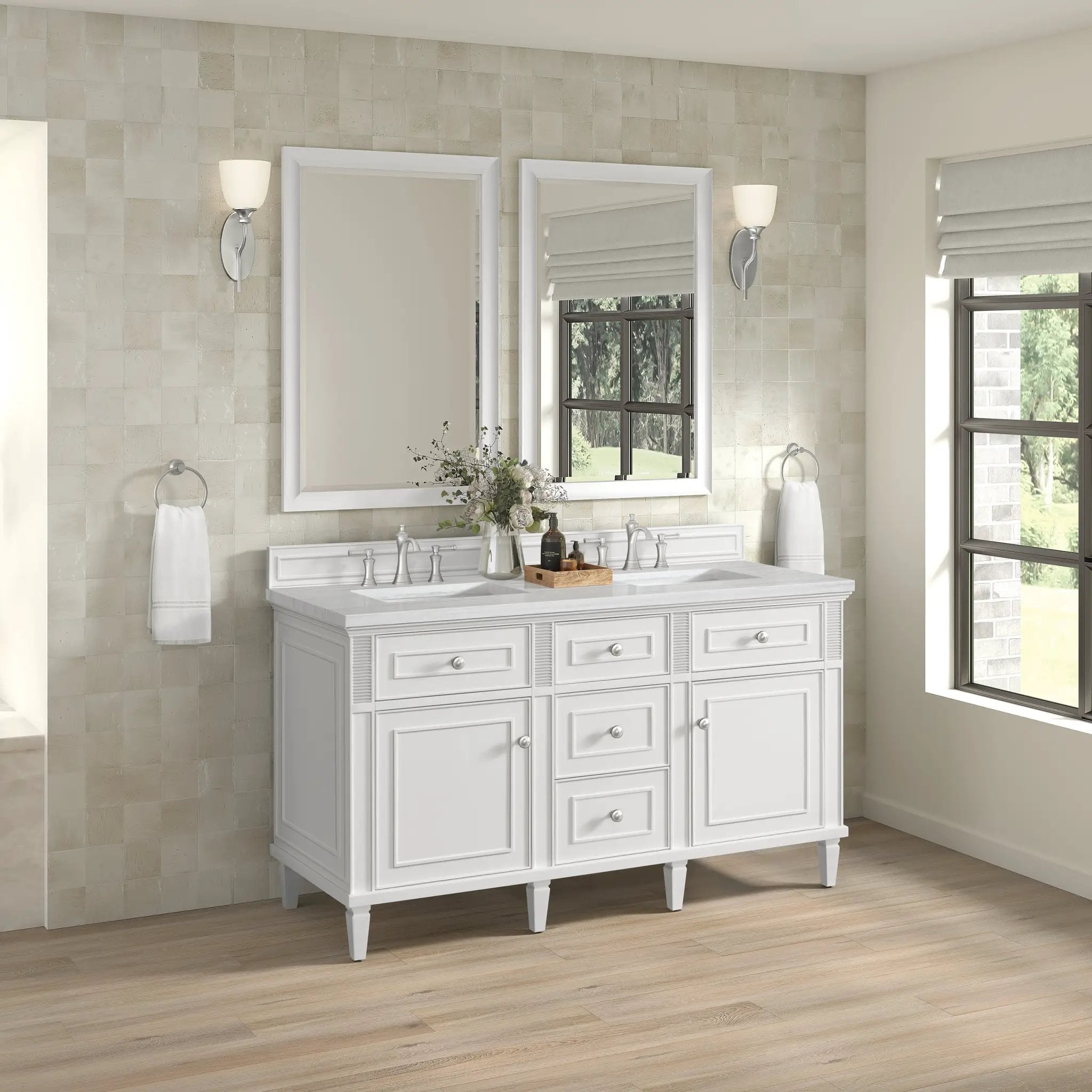 bright white vanity