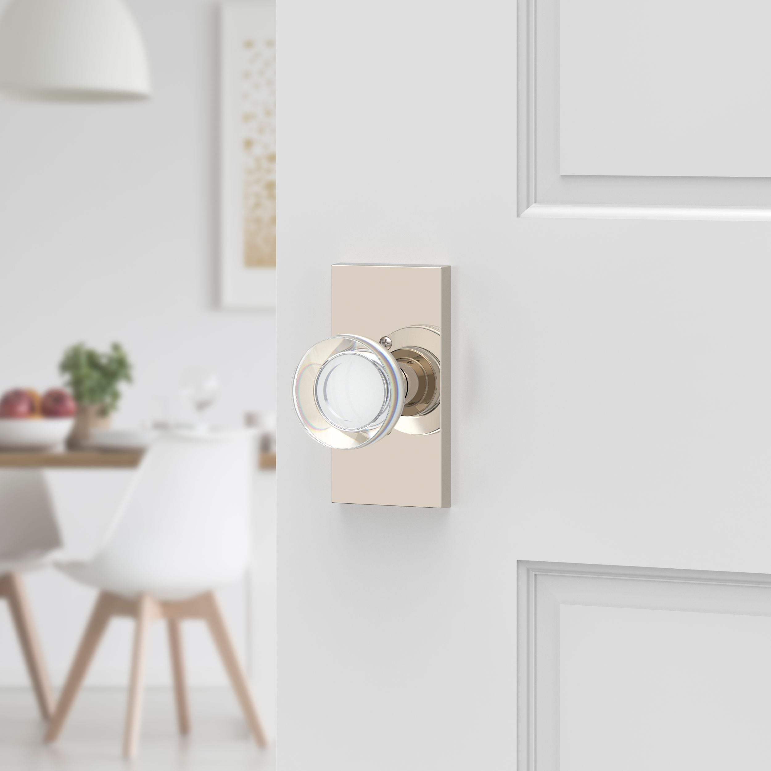 polished nickel door knob