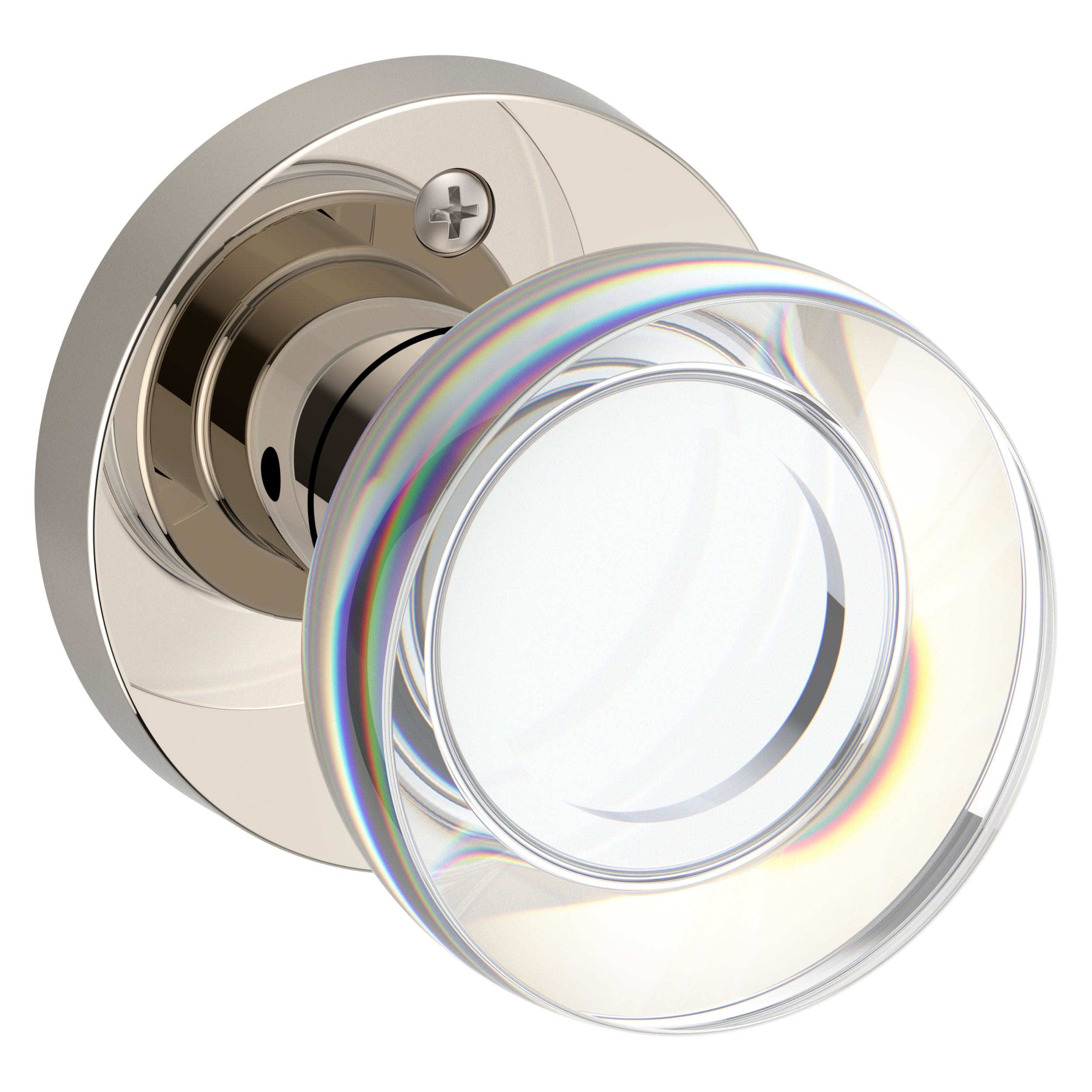 Baldwin Reserve Contemporary Crystal Knob and Round Rose