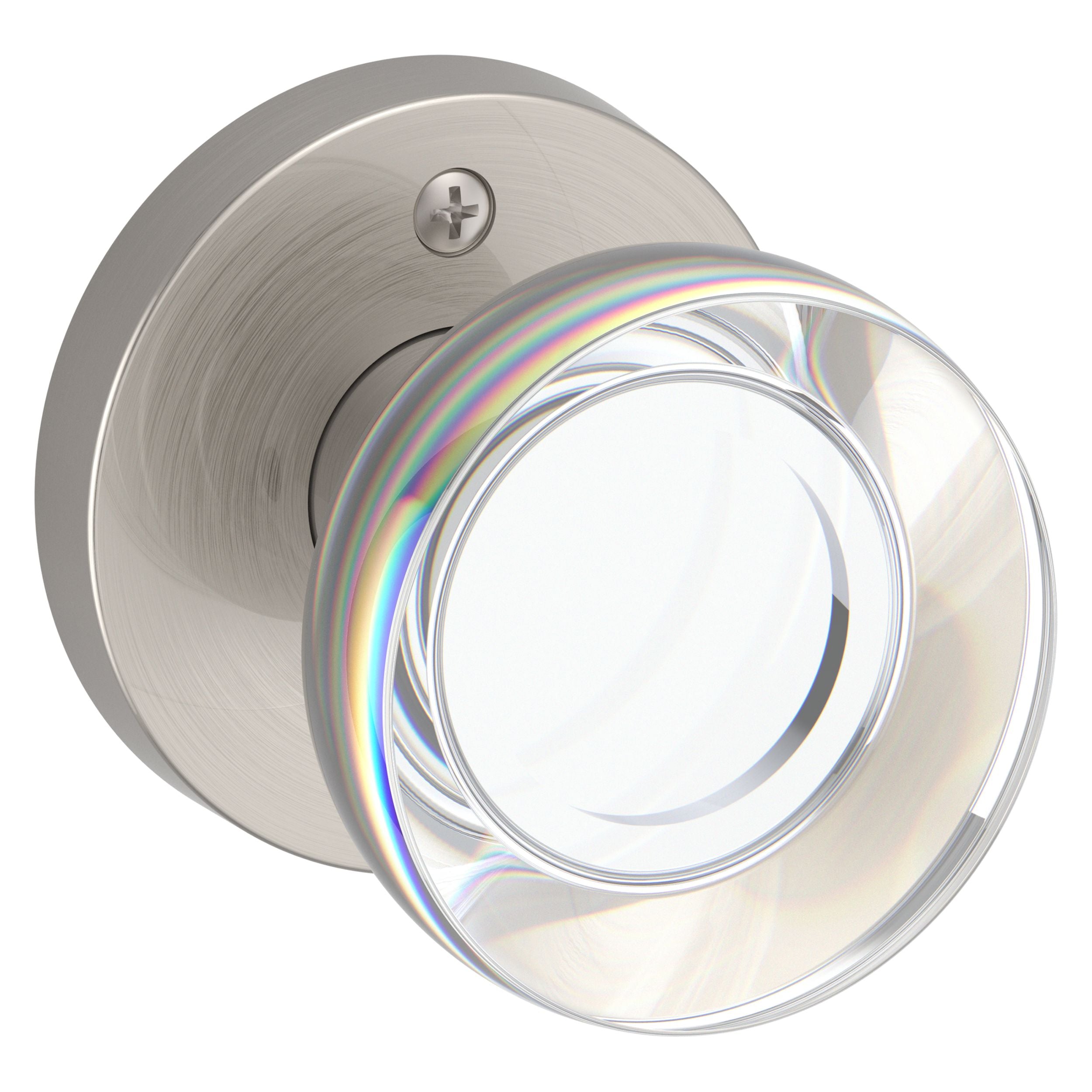 Baldwin Reserve Contemporary Crystal Knob and Round Rose