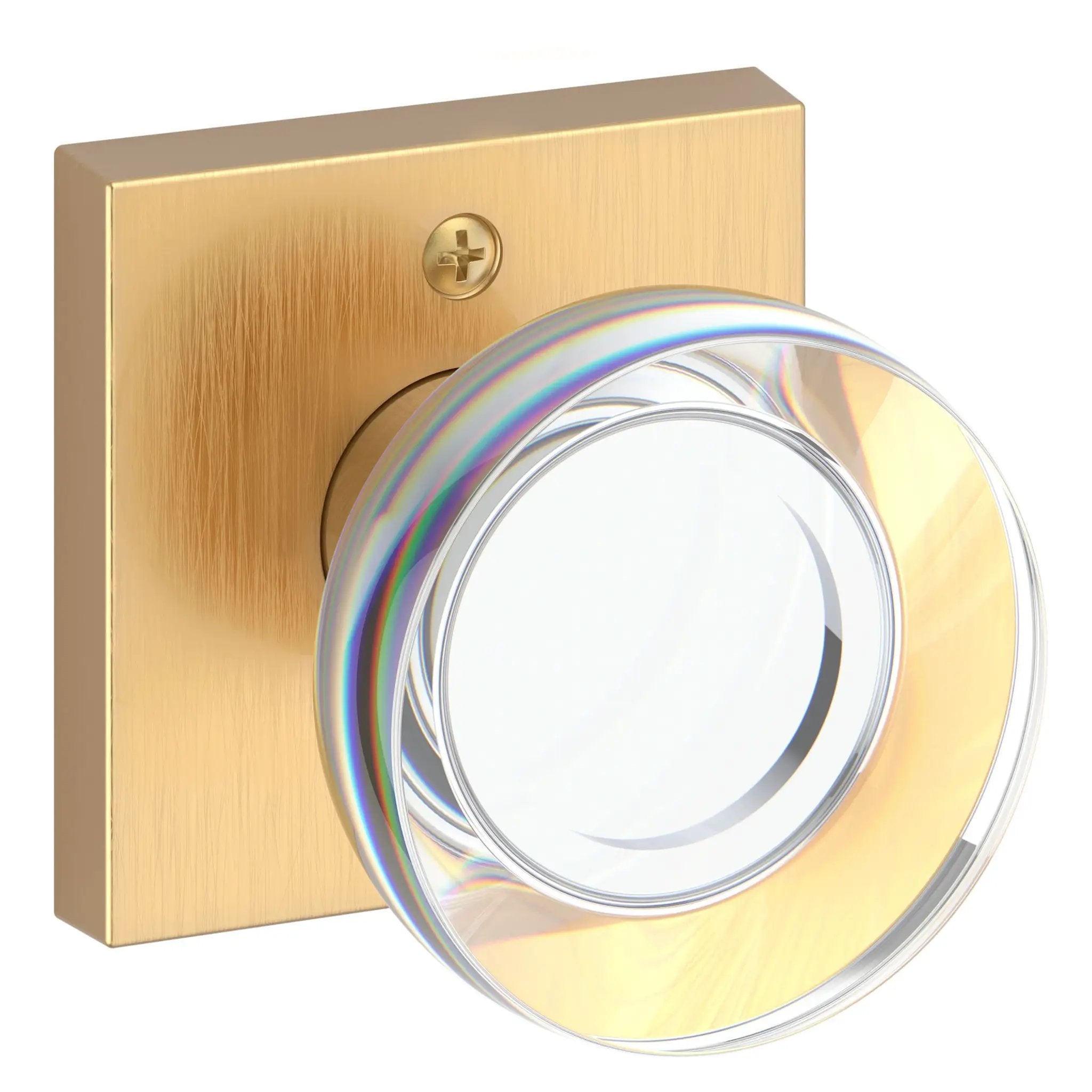 Baldwin Reserve Contemporary Crystal Knob and Square Rose by Baldwin