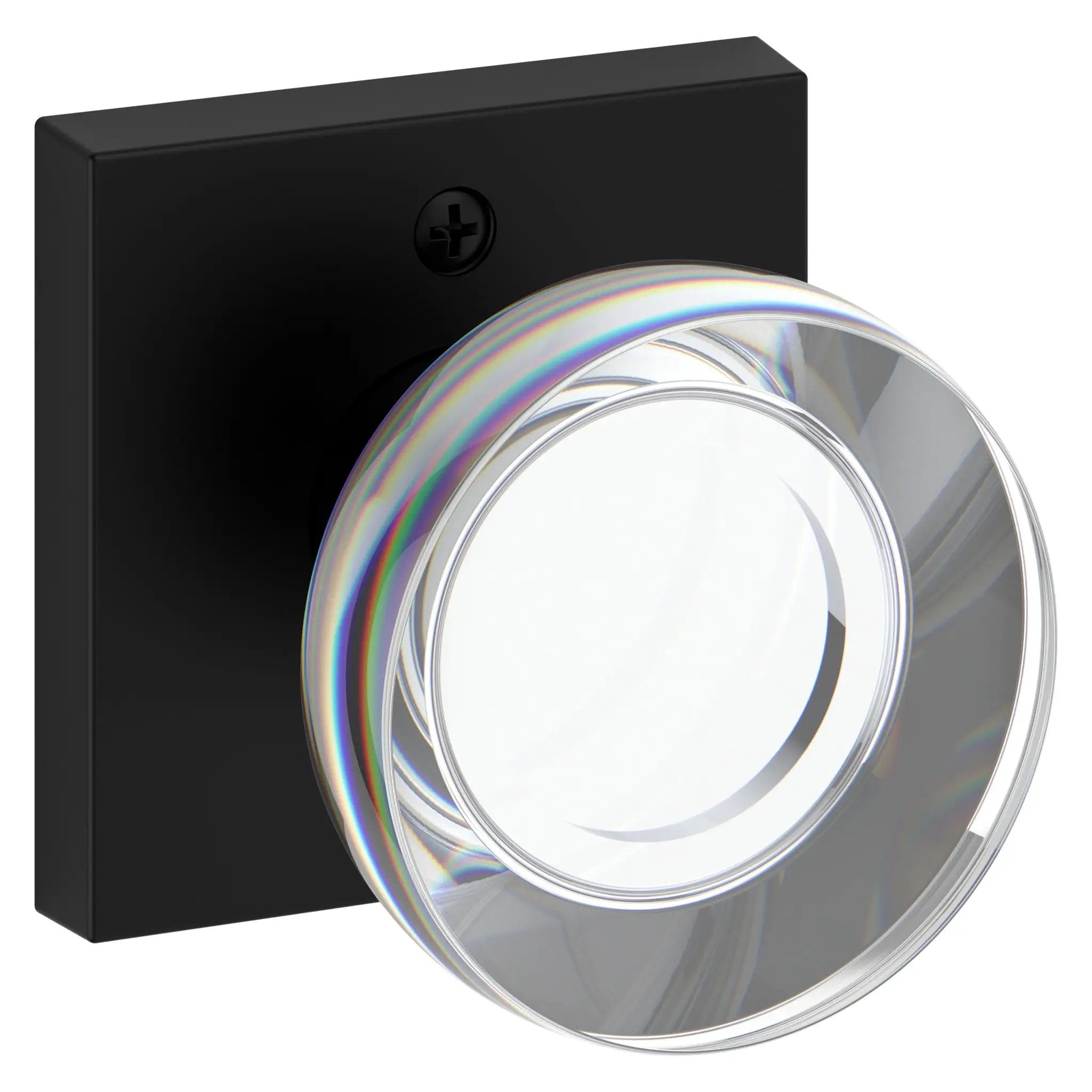 Baldwin Reserve Contemporary Crystal Knob and Square Rose by Baldwin