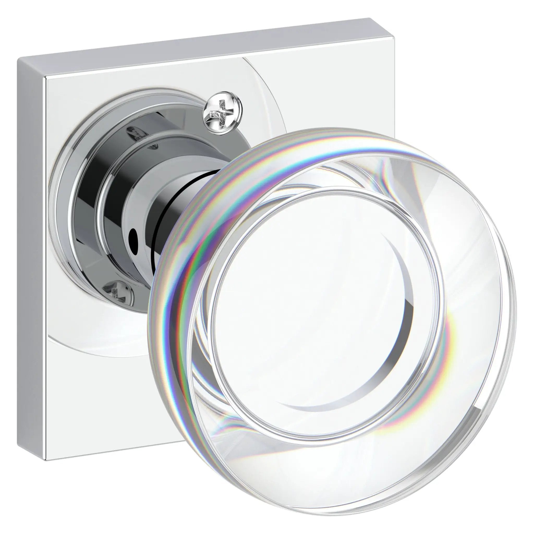 Baldwin Reserve Contemporary Crystal Knob and Square Rose by Baldwin