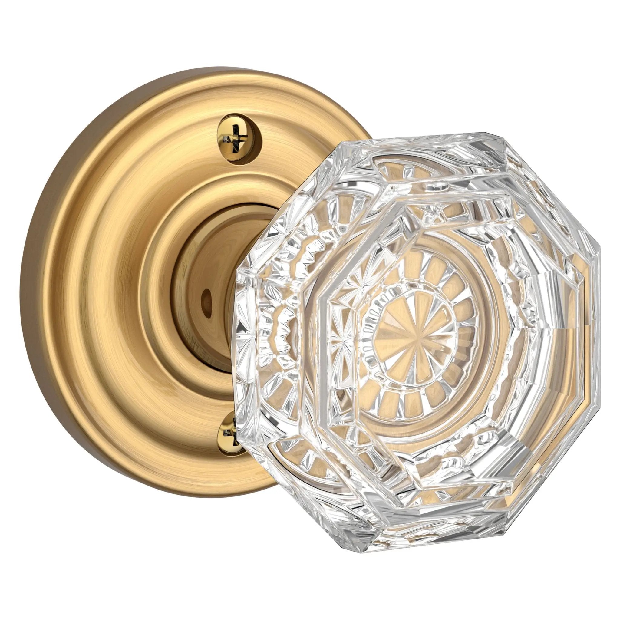 Baldwin Reserve Crystal Knob and Traditional Round Rose by Baldwin