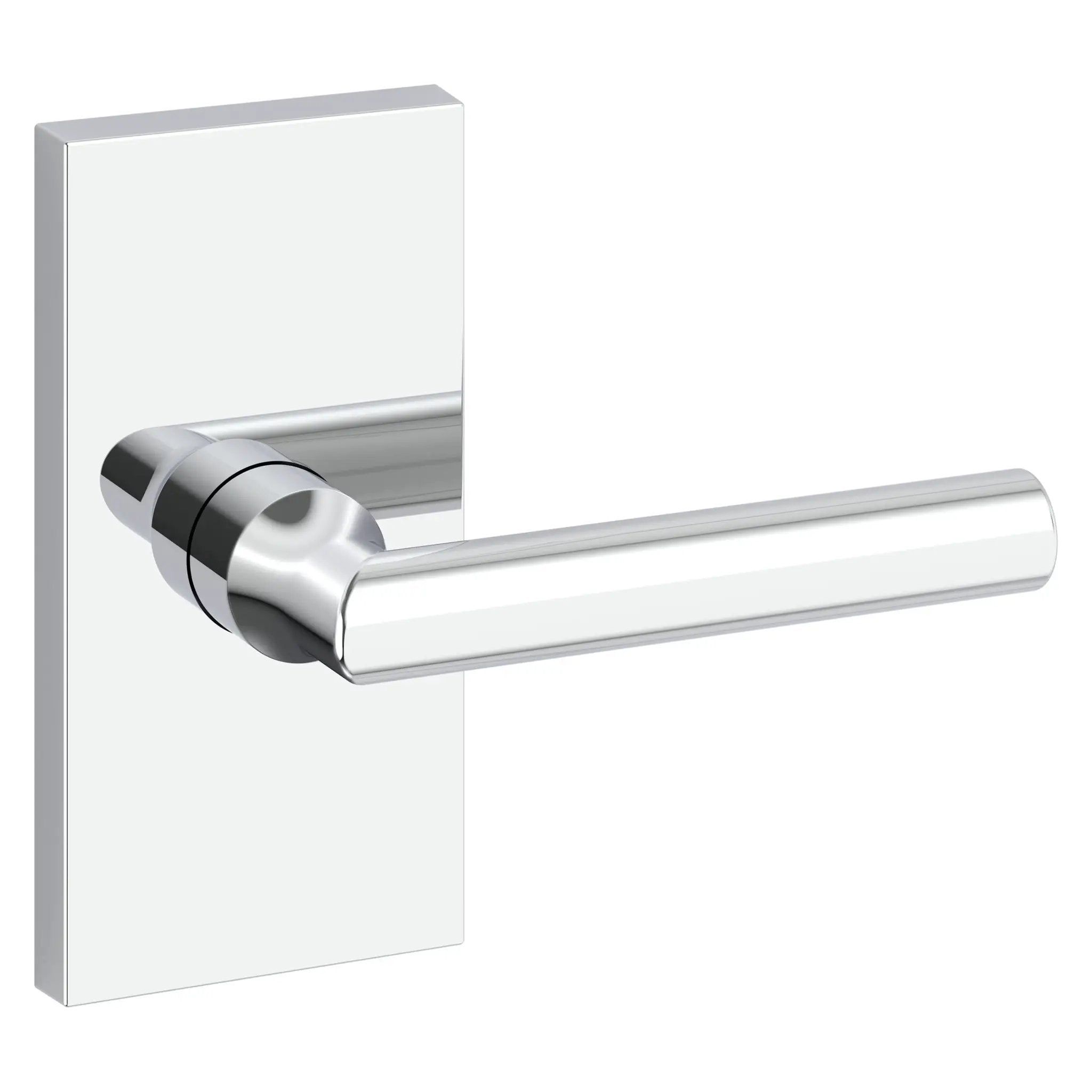 Baldwin Reserve Tube Lever and Contemporary 5" Rose by Baldwin