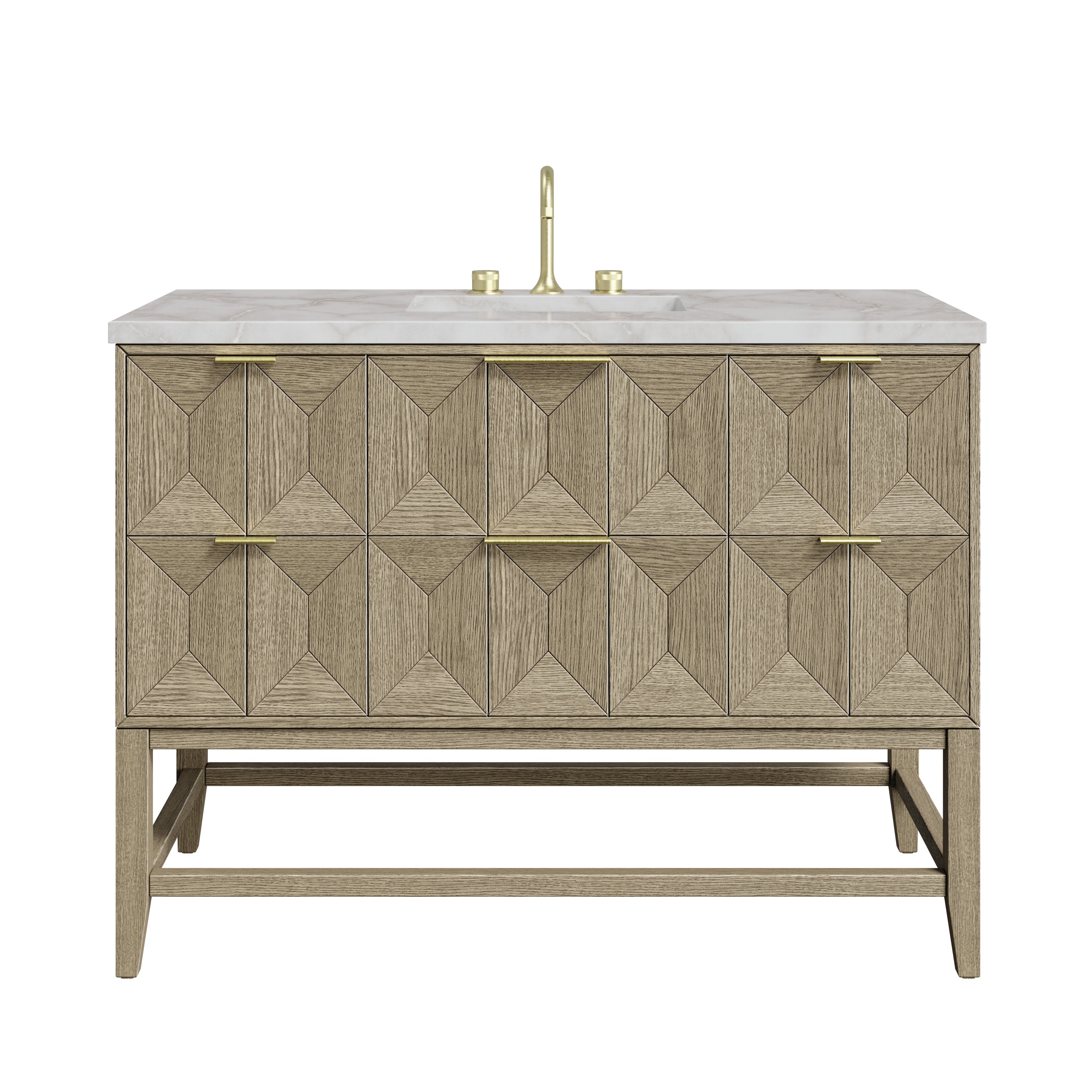 James Martin Vanities Emmeline 48" Single Vanity - Pebble Oak