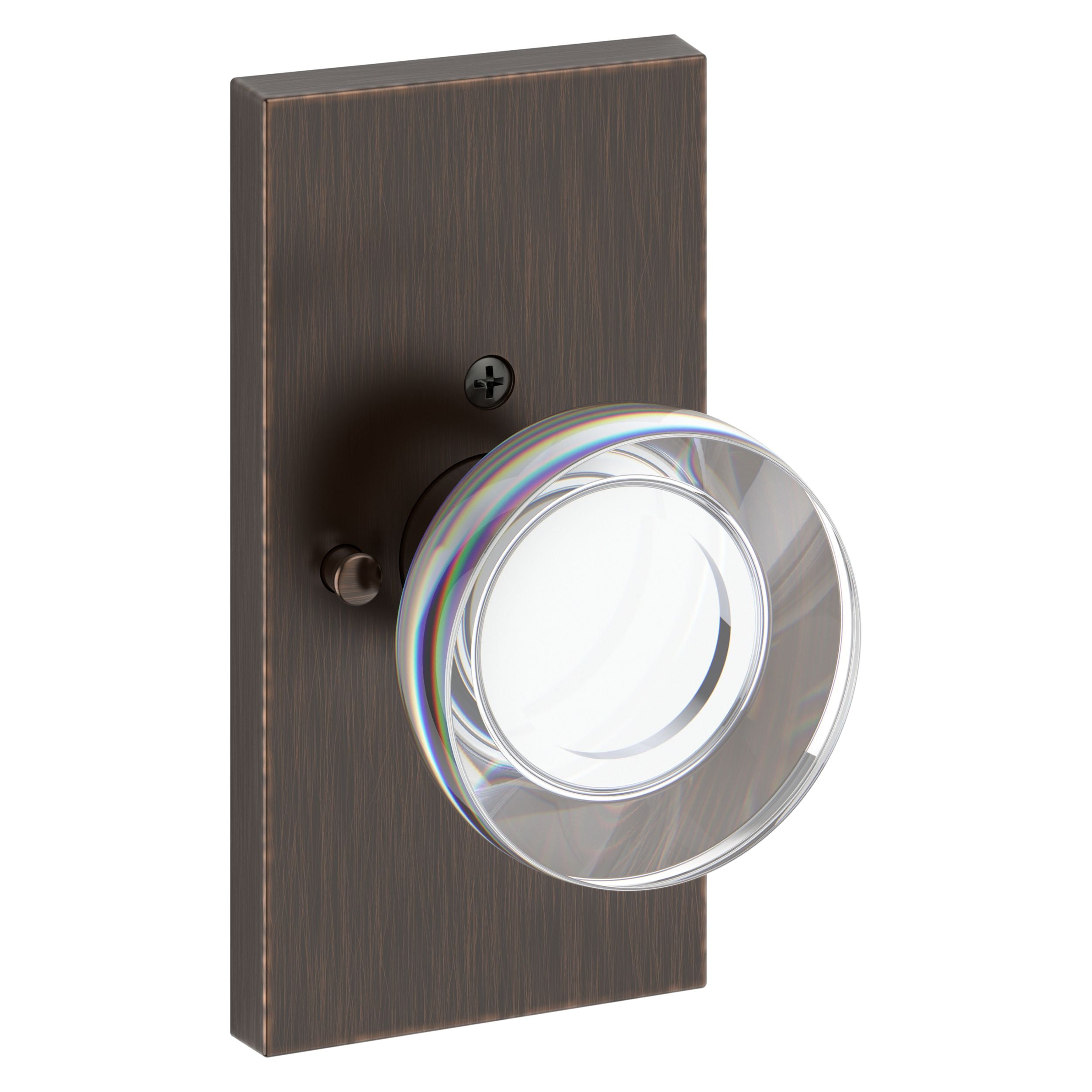 Baldwin Reserve Contemporary Crystal Knob and 5" Rose