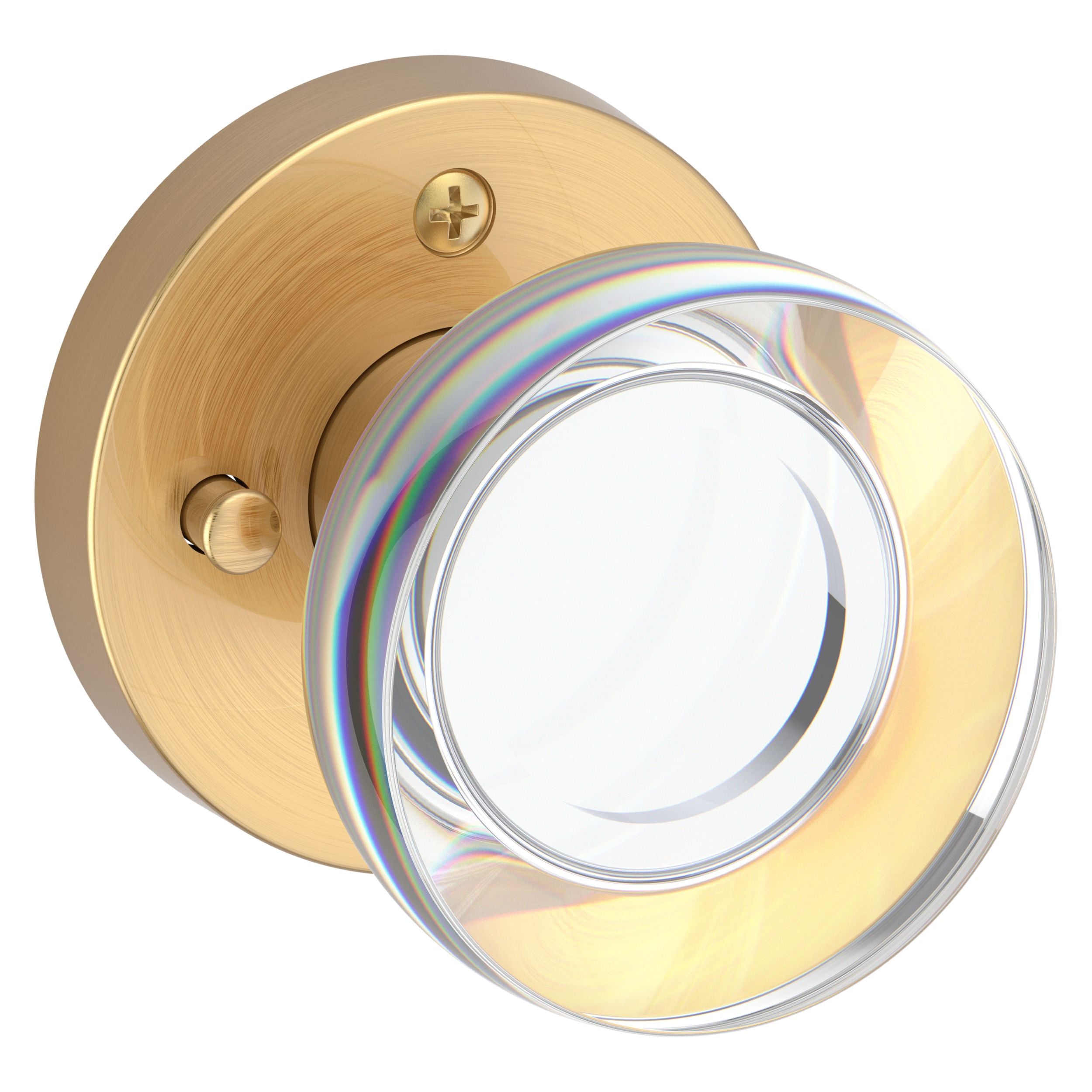 Baldwin Reserve Contemporary Crystal Knob and Round Rose