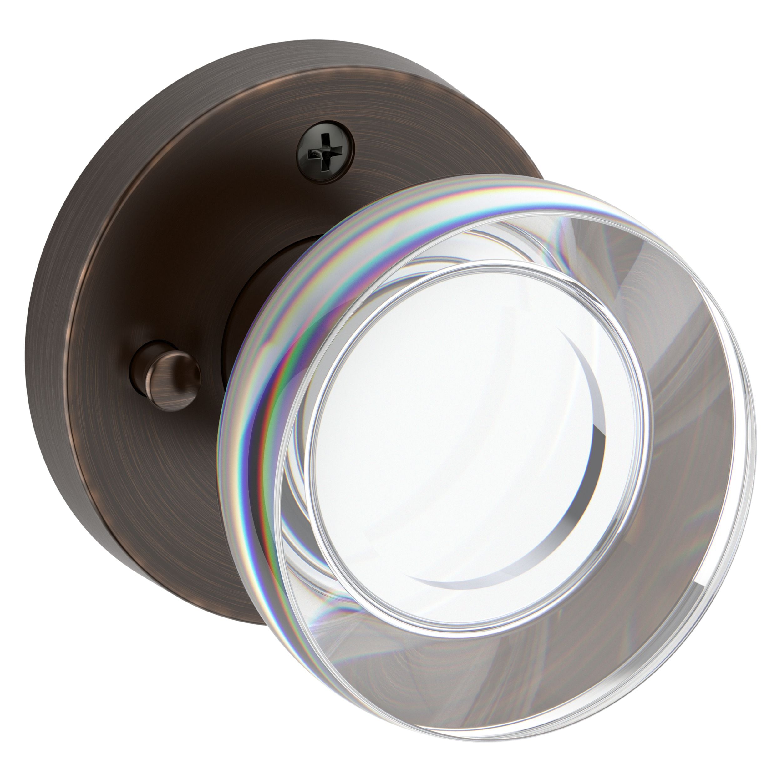 Baldwin Reserve Contemporary Crystal Knob and Round Rose