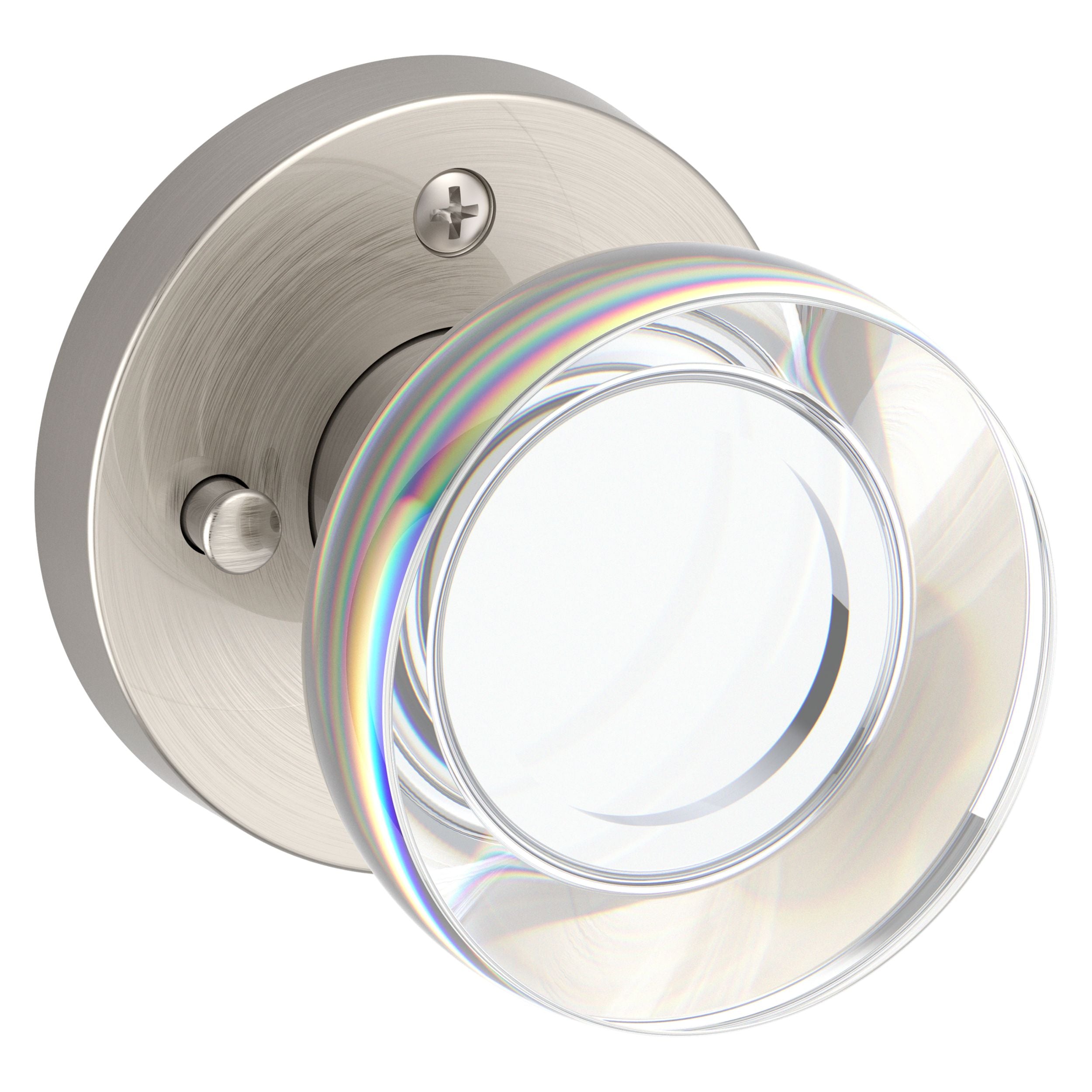 Baldwin Reserve Contemporary Crystal Knob and Round Rose