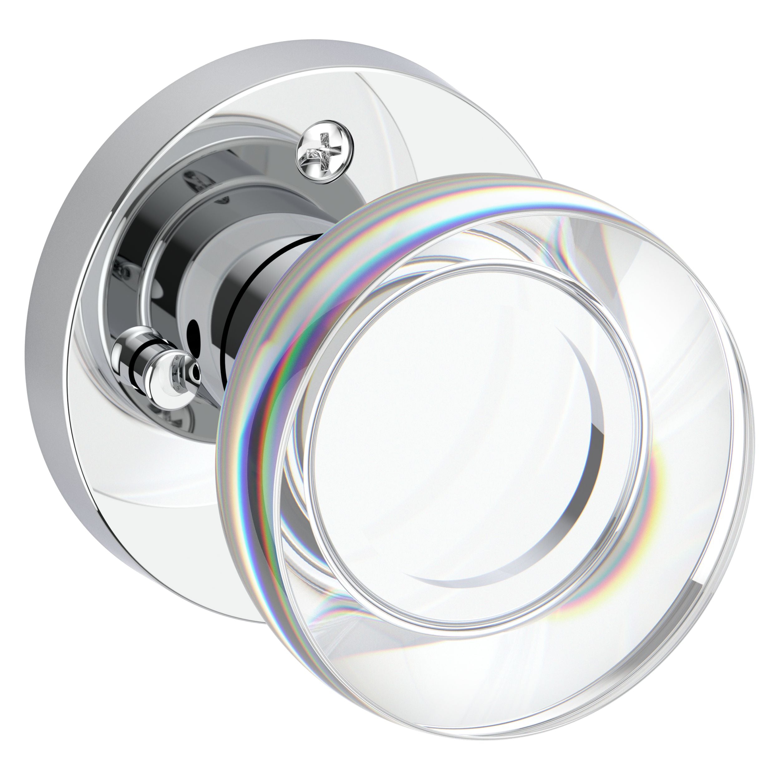 Baldwin Reserve Contemporary Crystal Knob and Round Rose