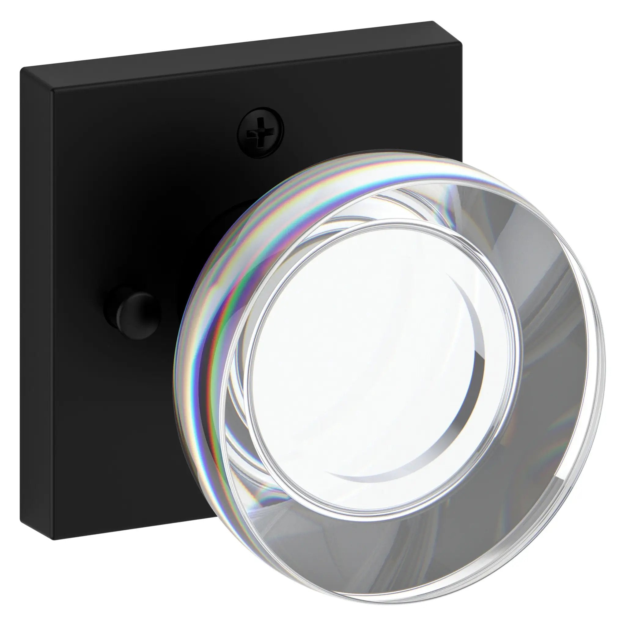 Baldwin Reserve Contemporary Crystal Knob and Square Rose by Baldwin
