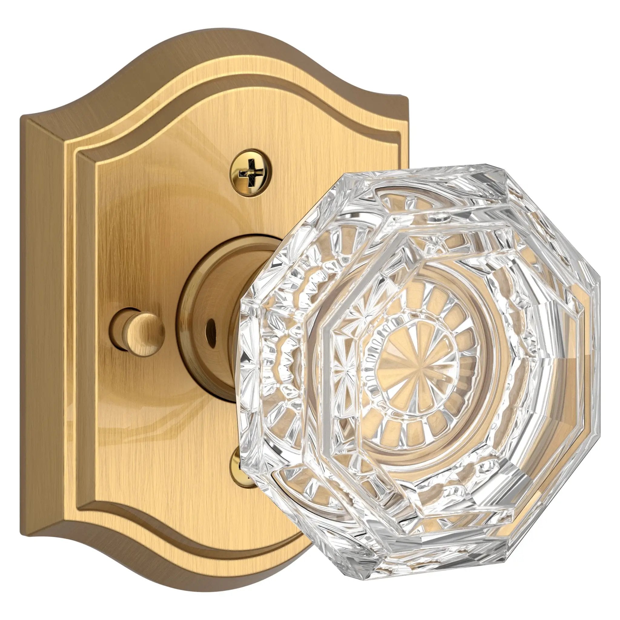 Baldwin Reserve Crystal Knob and Traditional Arch Rose by Baldwin