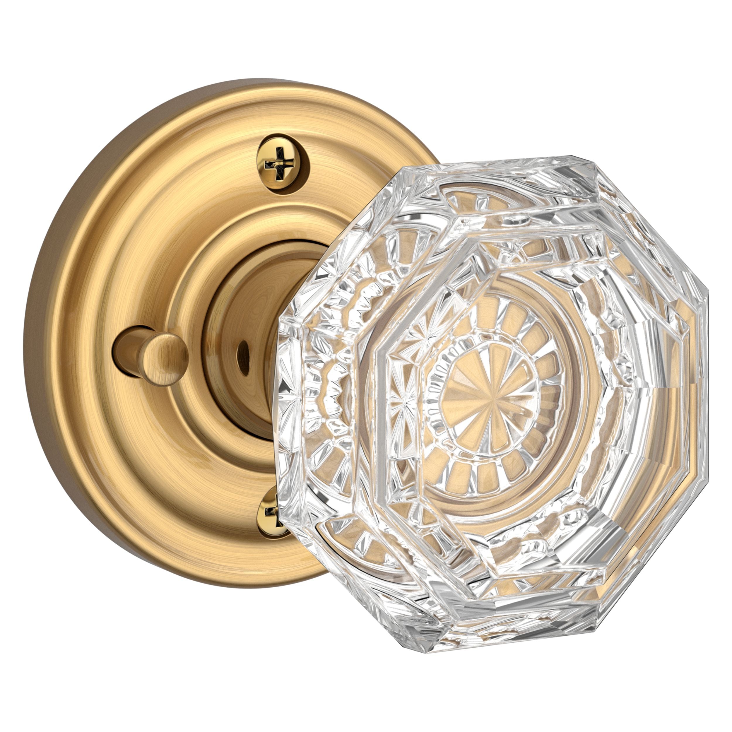 Baldwin Reserve Crystal Knob and Traditional Round Rose