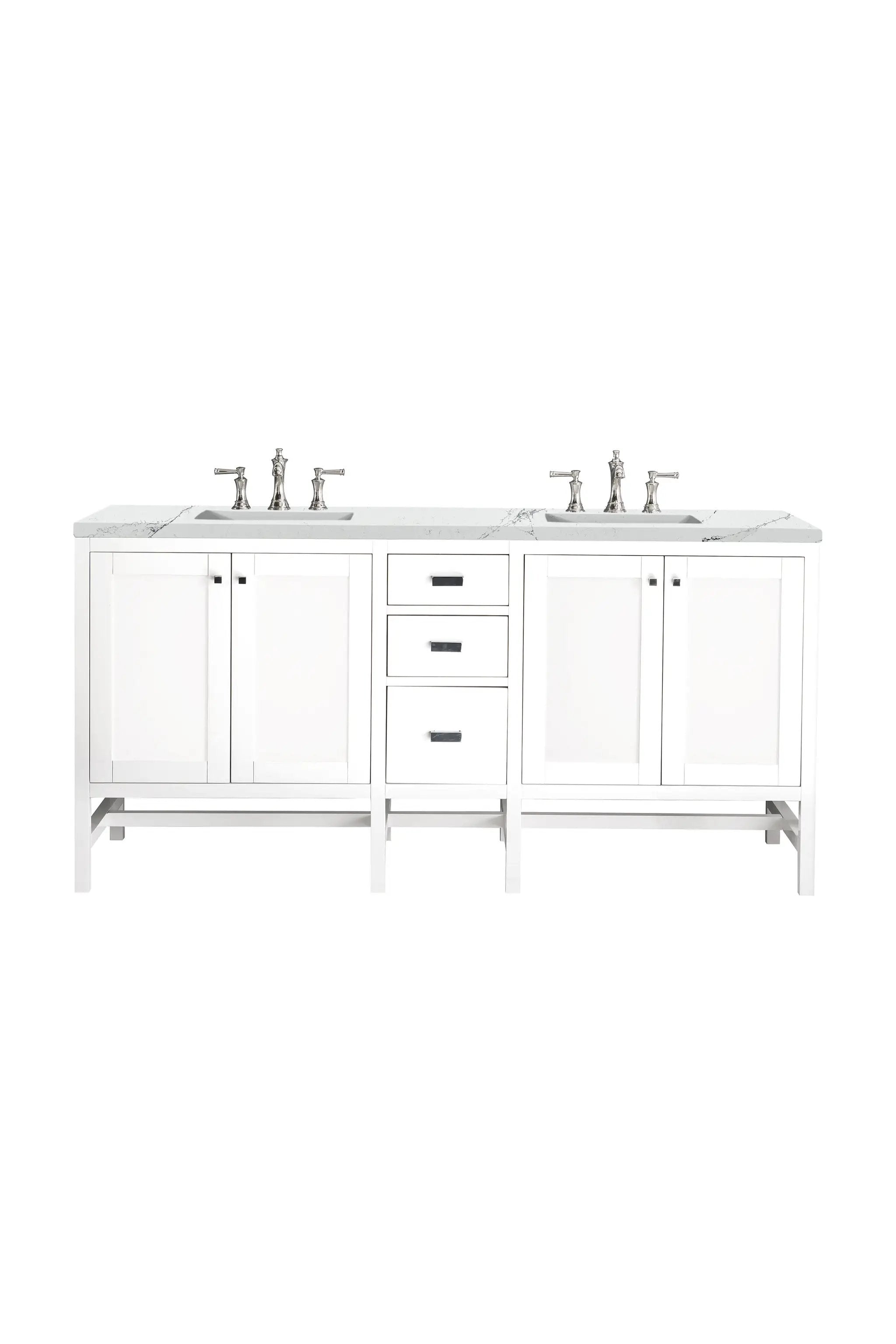 James Martin Addison 72" Double Vanity Set - Glossy White by James Martin Vanities