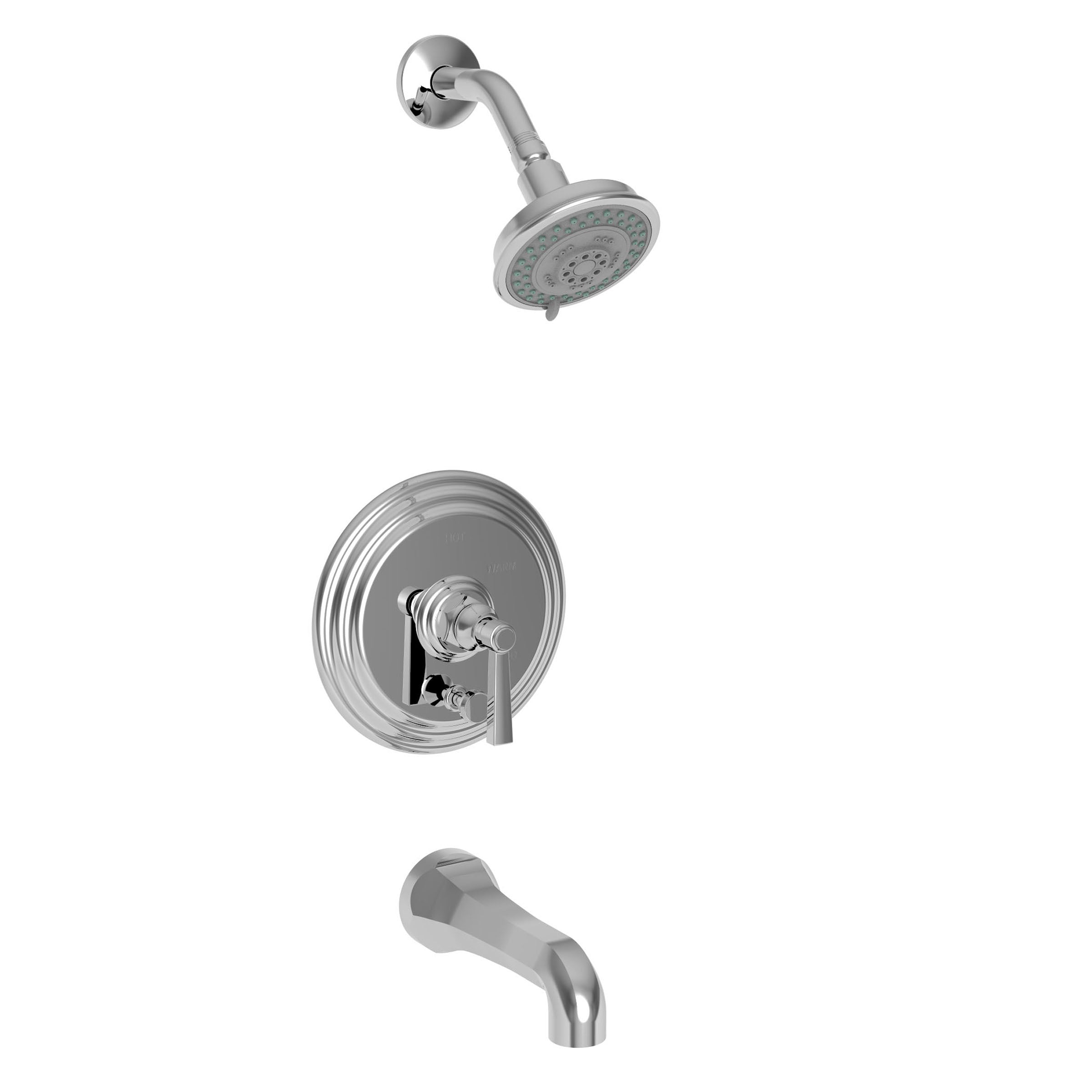 polished chrome shower trim set