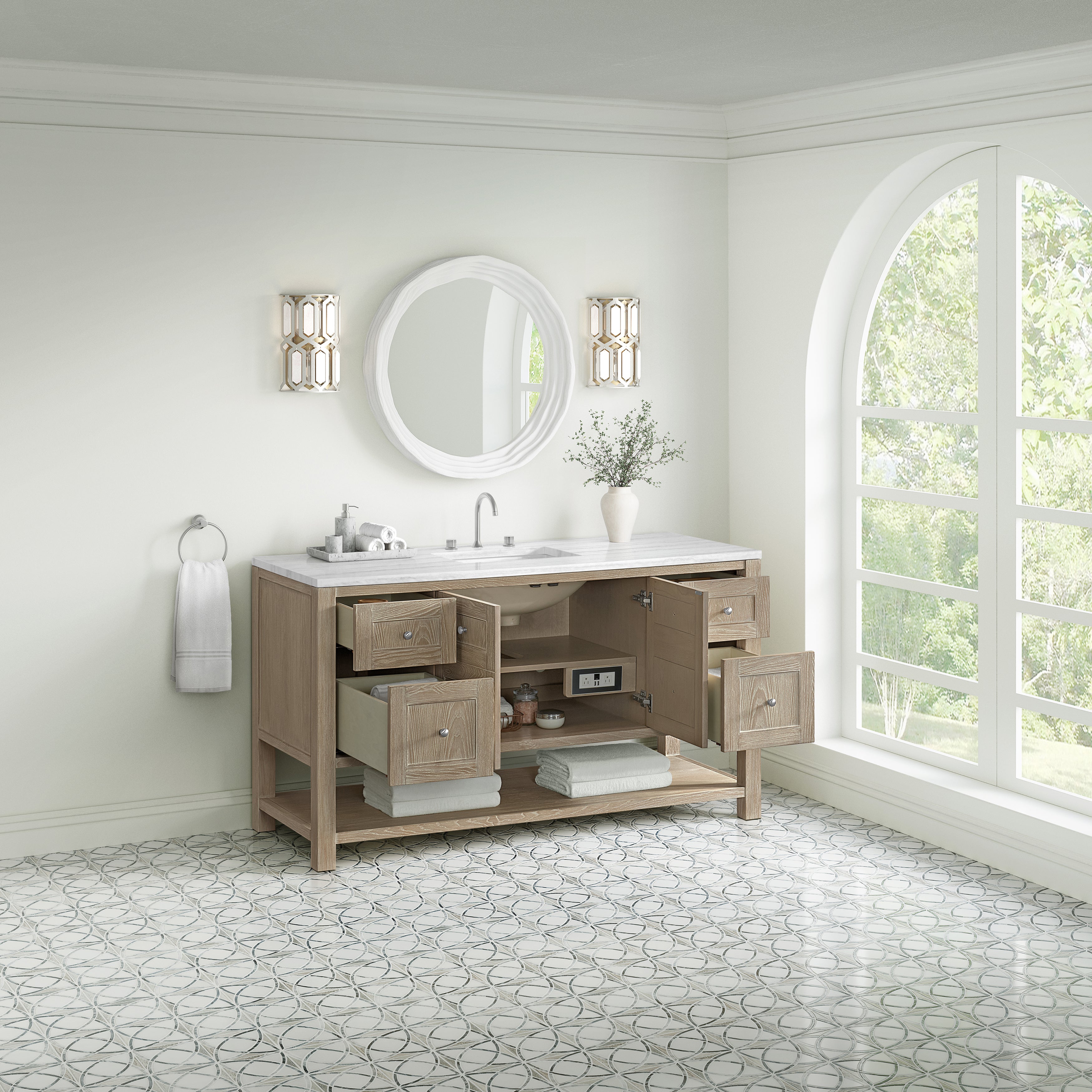 arctic fall solid surface top vanity