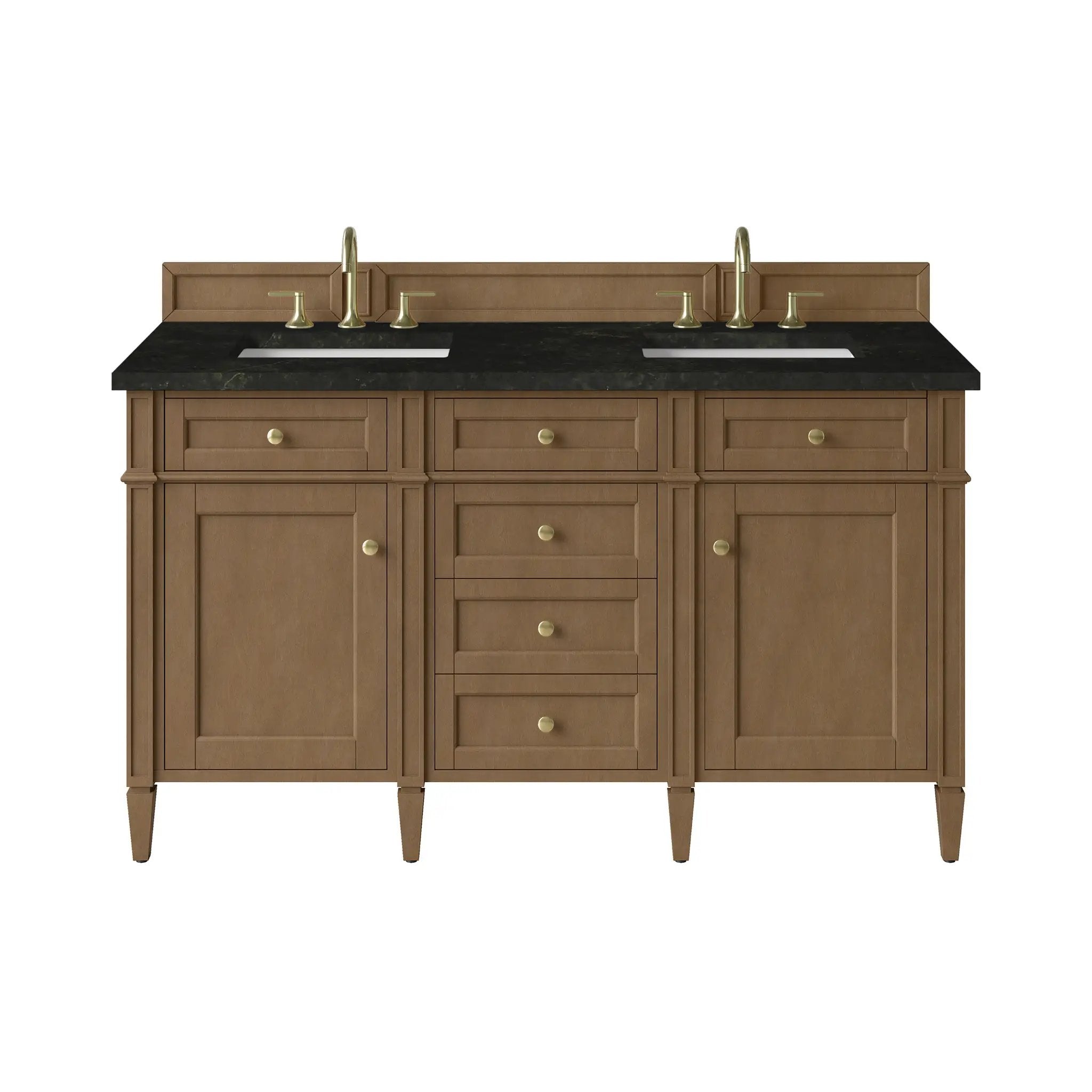 James Martin Brittany 60" Double Vanity Set - Pecan by James Martin Vanities