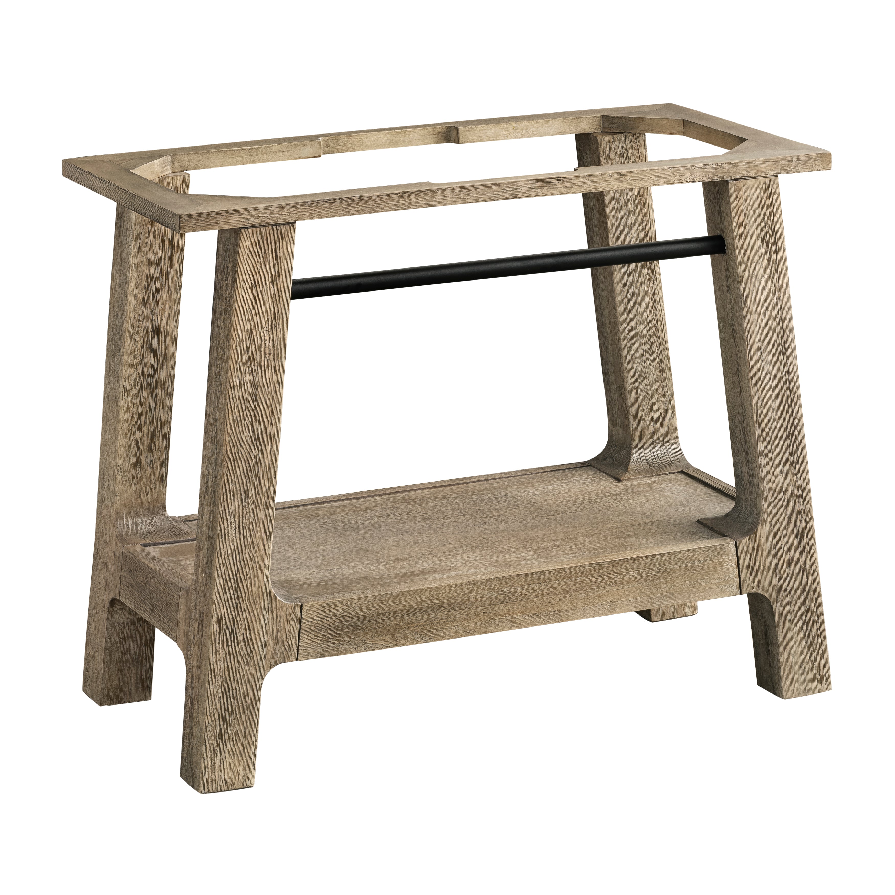 weathered timber sink console