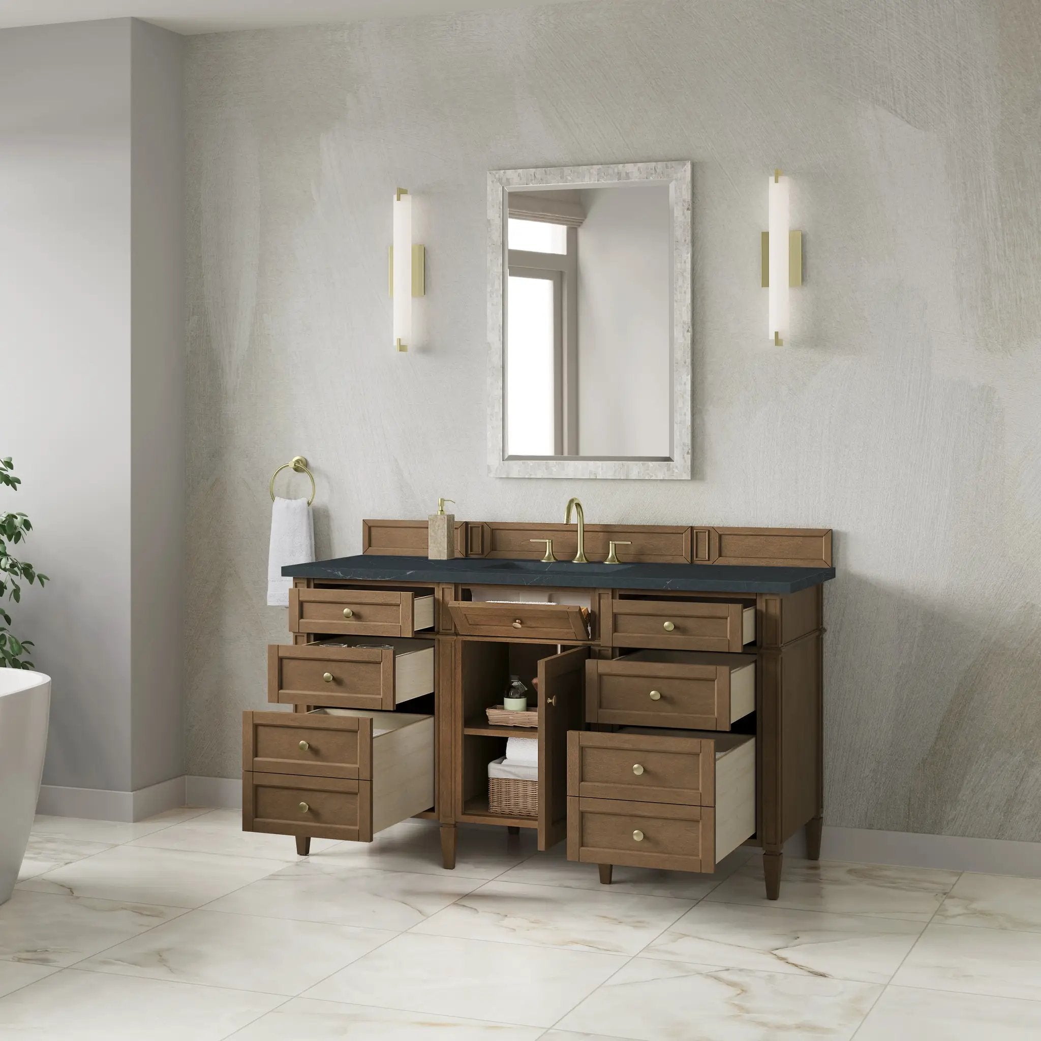 pecan vanity