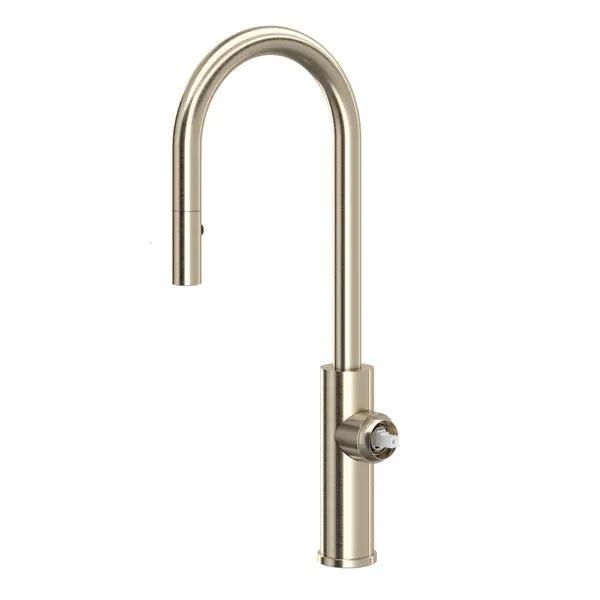 Rohl Eclissi Pull-Down Bar/Food Prep Kitchen Faucet with C-Spout - Less Handle by Rohl
