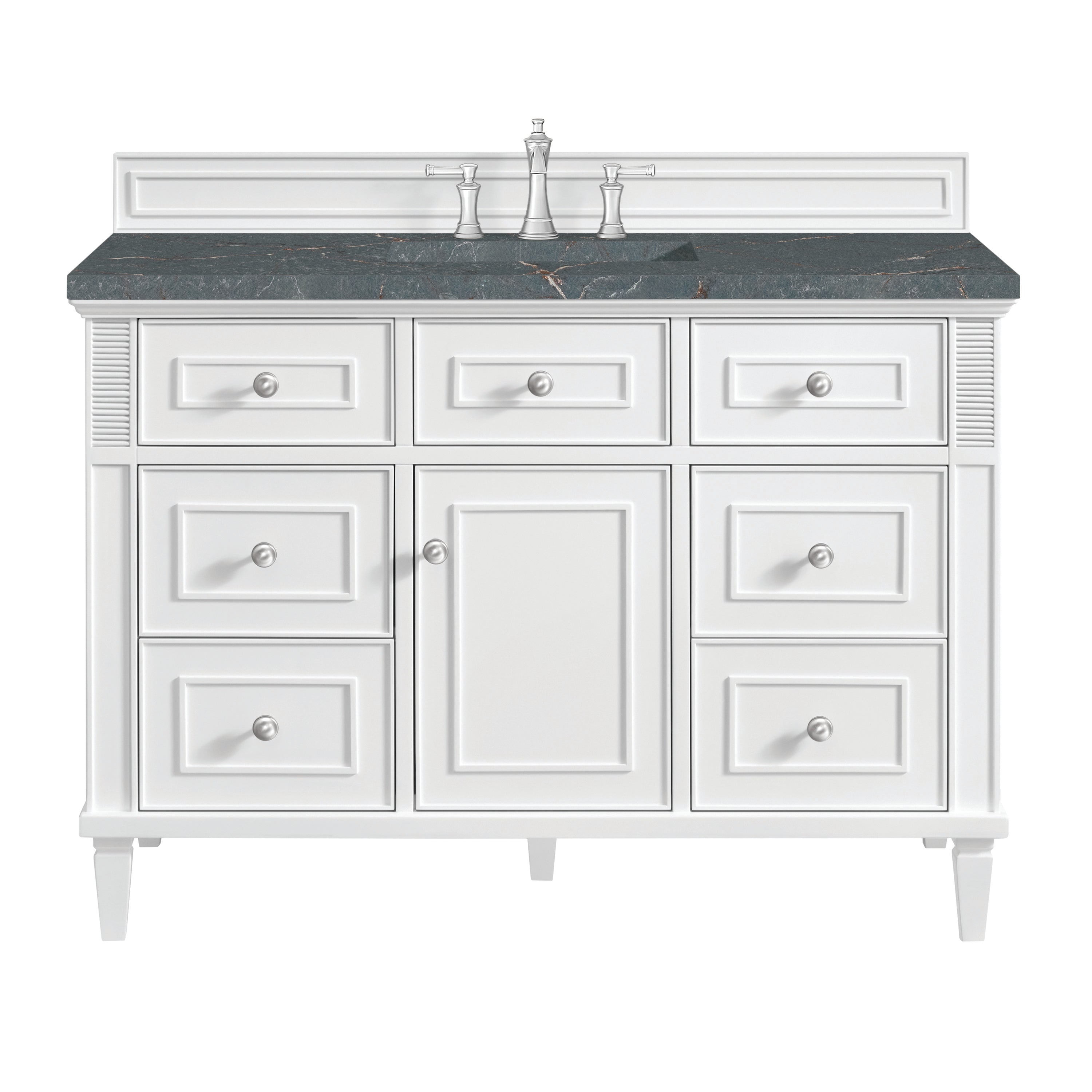 James Martin Vanities Lorelai 48" Single Vanity - Bright White