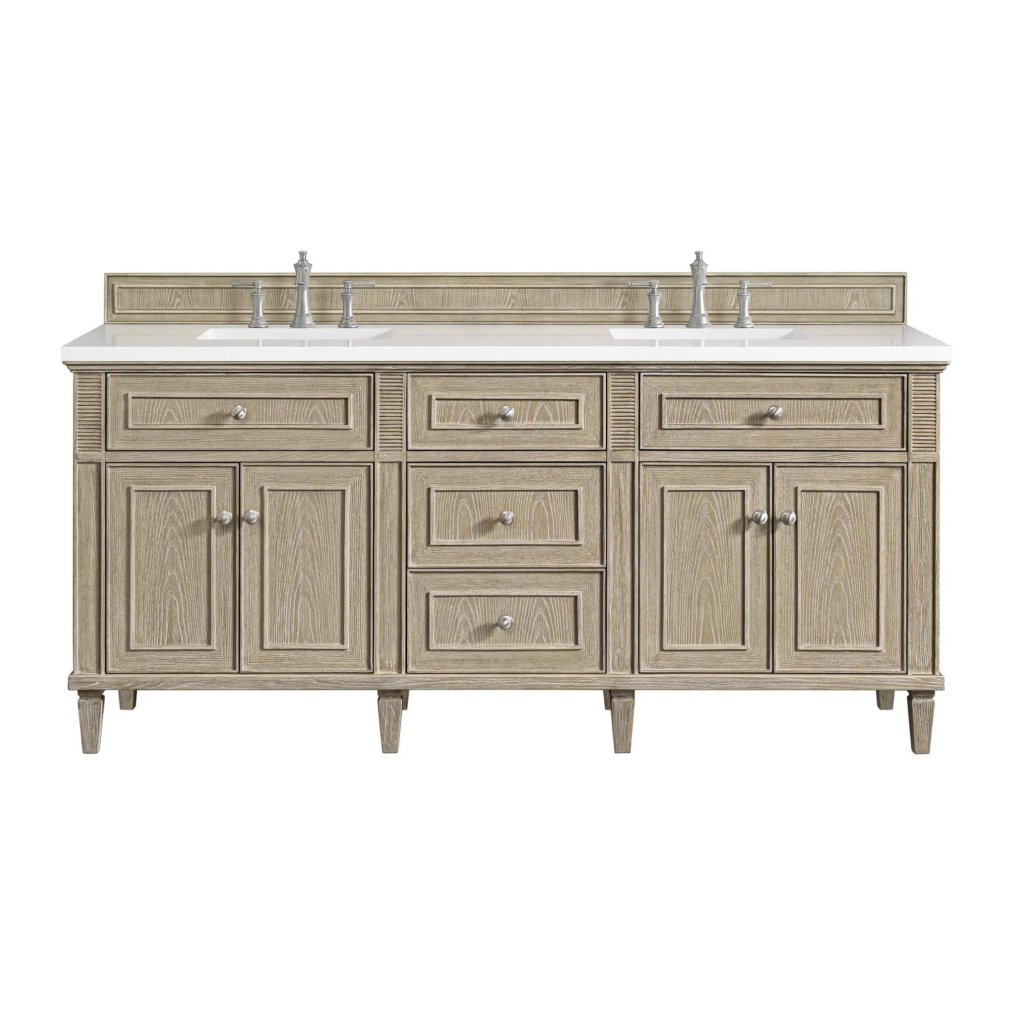 James Martin Lorelai 72" Double Vanity Set - Whitewashed Oak by James Martin Vanities