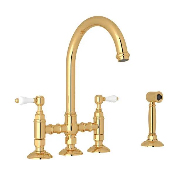 Rohl San Julio Bridge Kitchen Faucet with Side Spray by Rohl