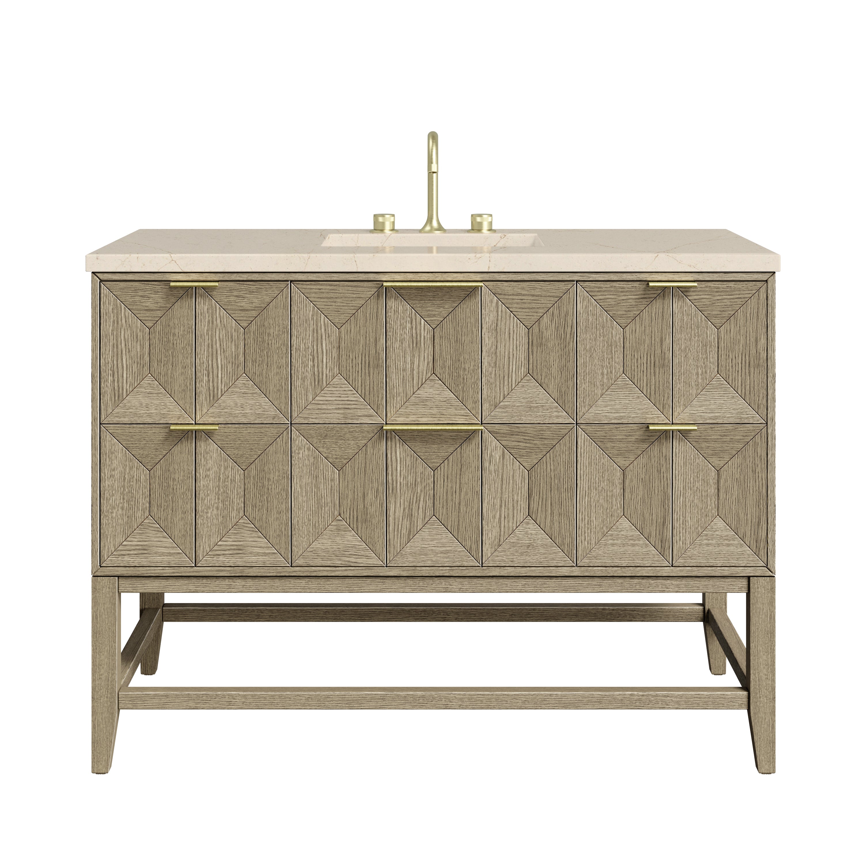 James Martin Vanities Emmeline 48" Single Vanity - Pebble Oak