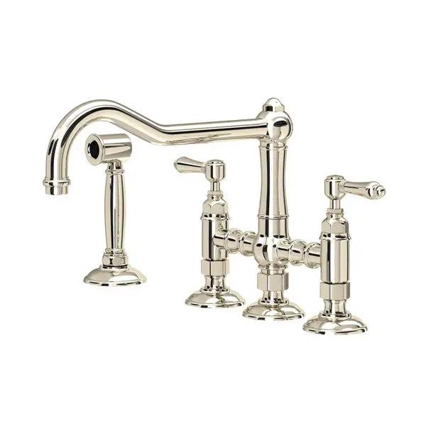 Rohl Acqui Bridge Kitchen Faucet with Side Spray by Rohl