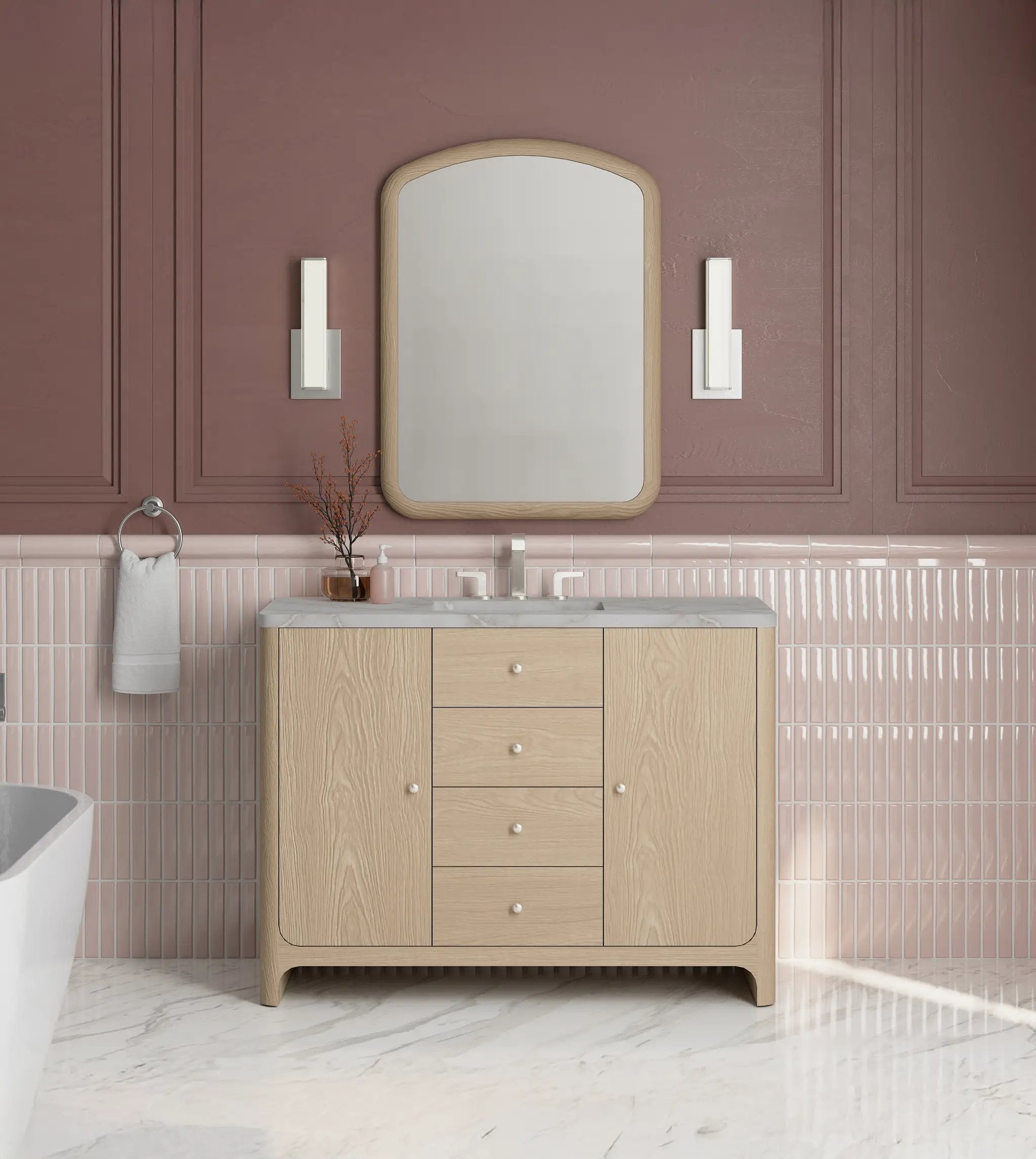 coastal driftwood vanity