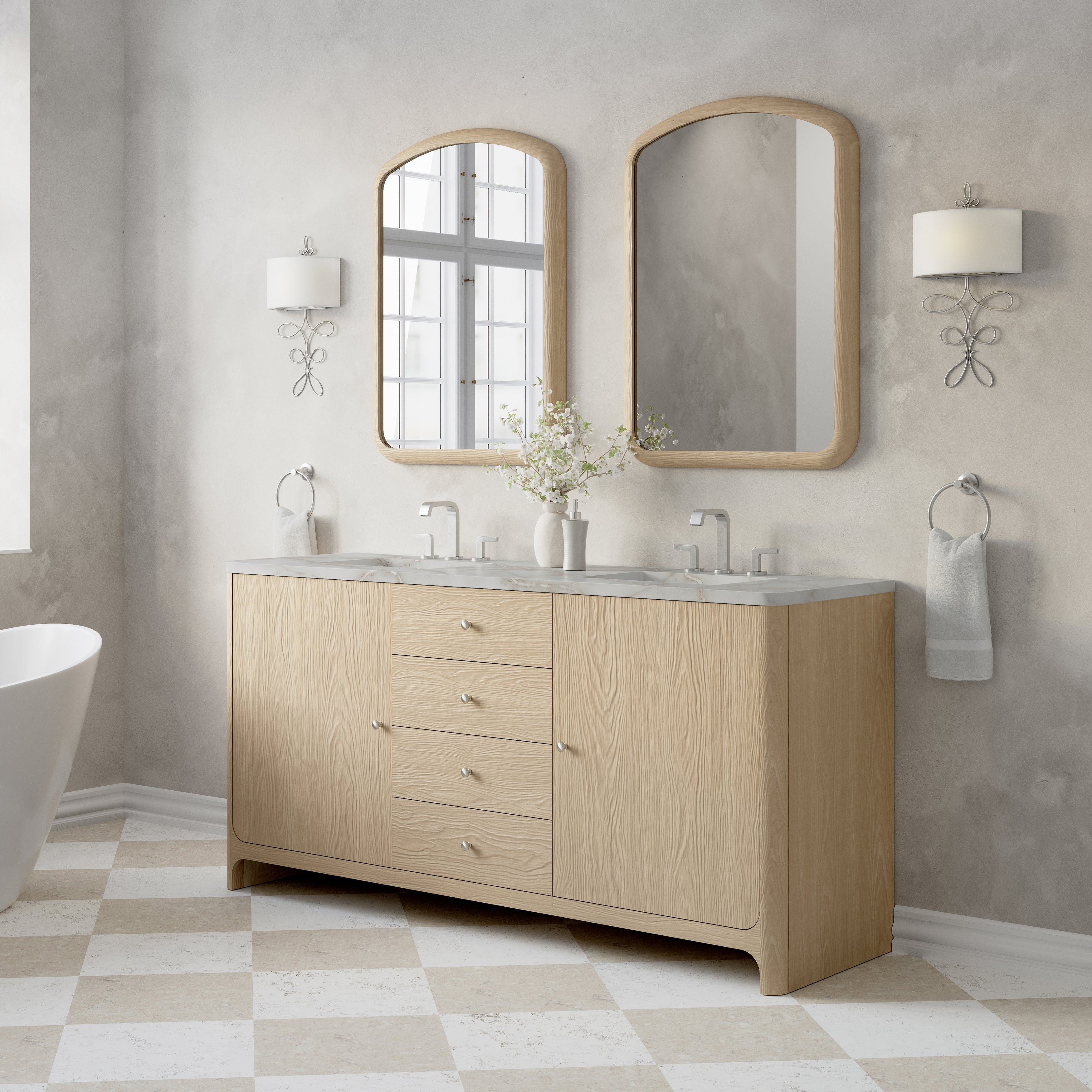 coastal driftwood vanity