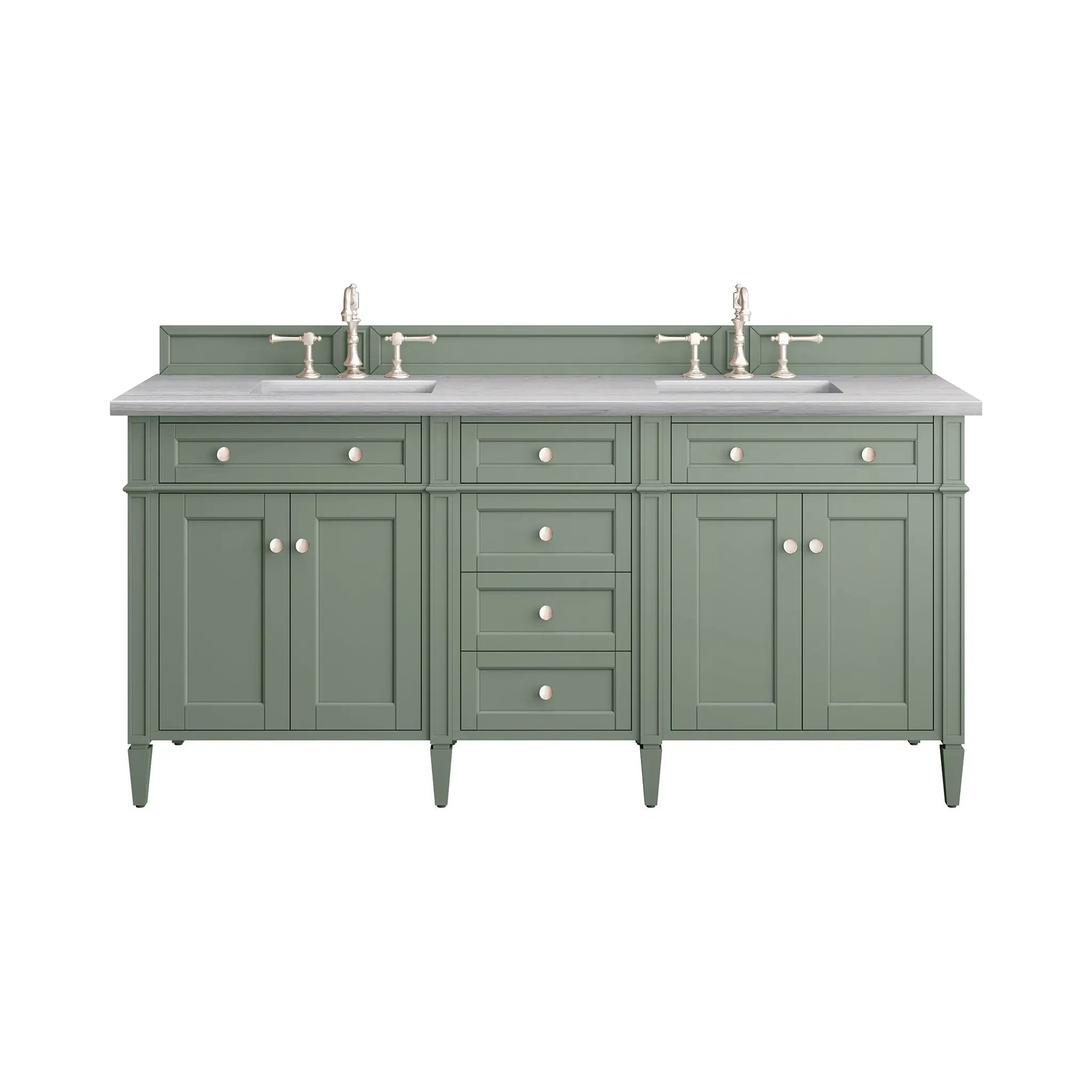 James Martin Brittany 72" Double Vanity Set - Smokey Celadon by James Martin Vanities