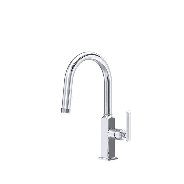 polished chrome kitchen faucet