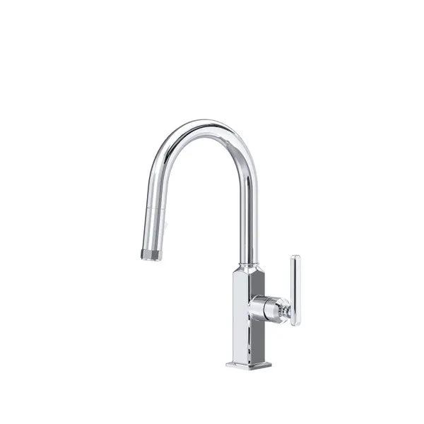 polished chrome kitchen faucet