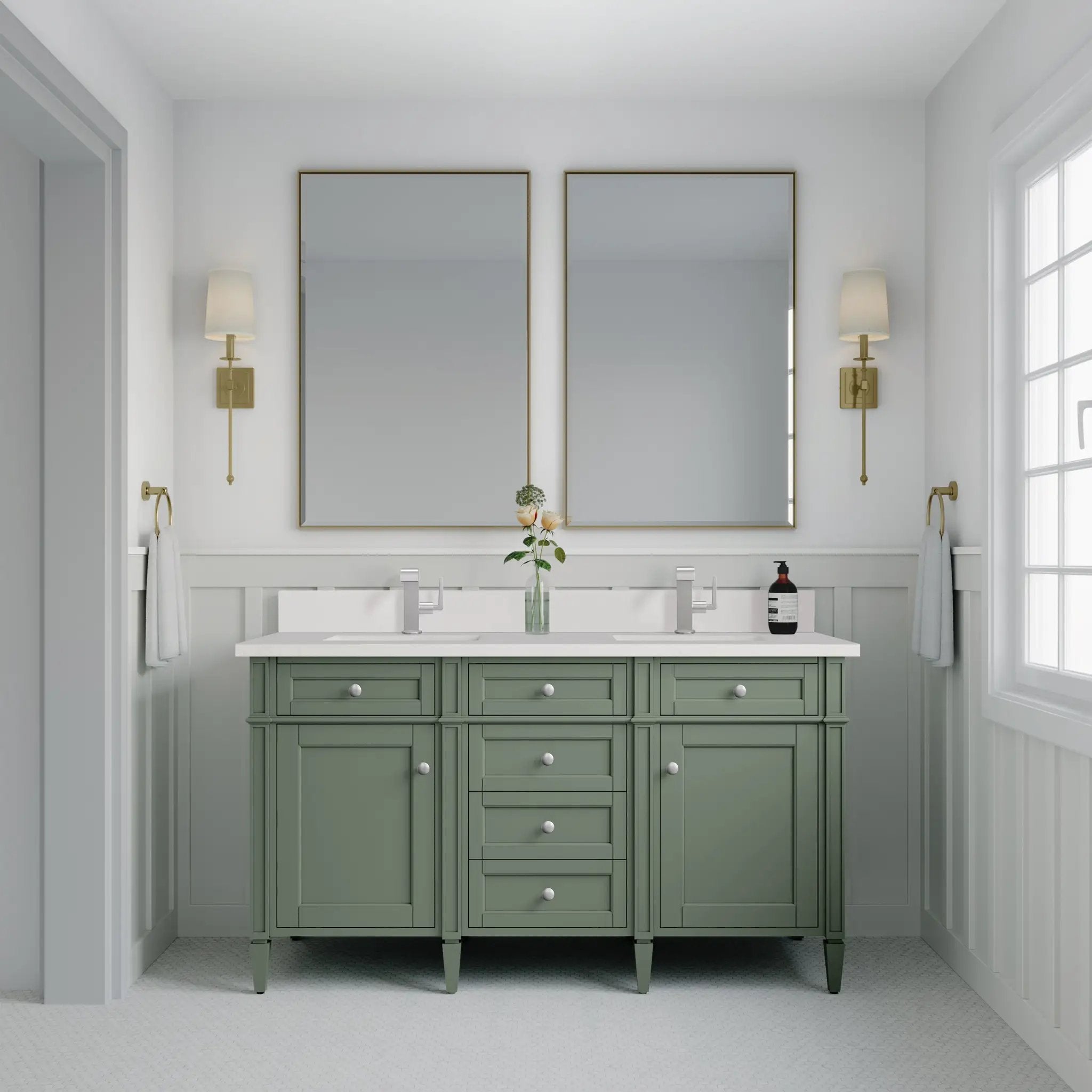 smokey celadon vanity
