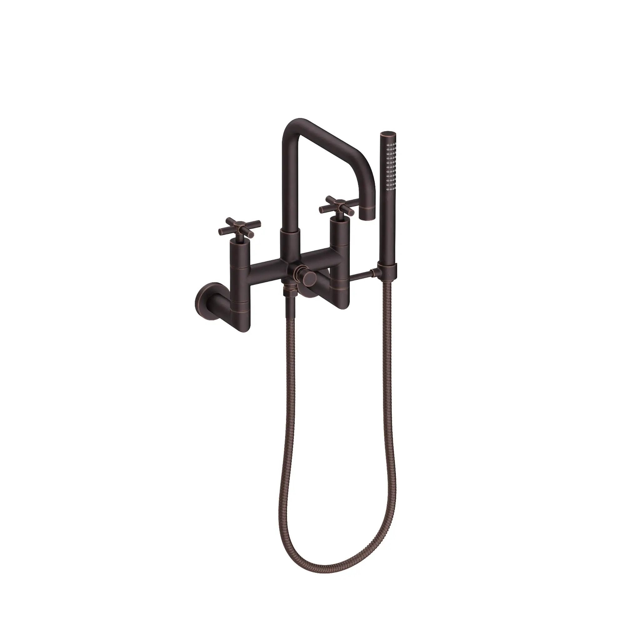 Newport Brass East Square Exposed Tub & Hand Shower Set - Wall Mount by Newport Brass