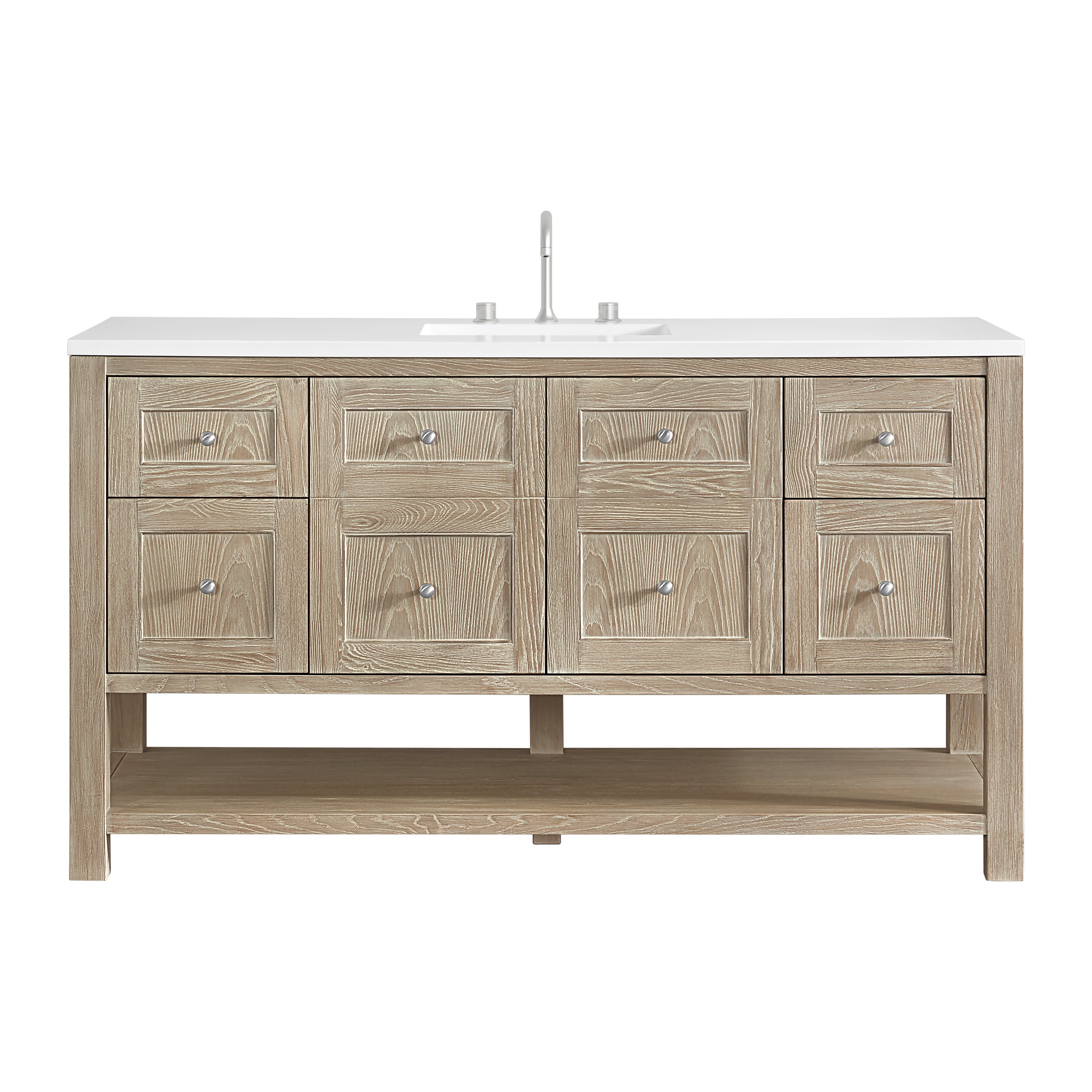 James Martin Vanities Breckenridge 60" Single Vanity - Whitewashed Oak