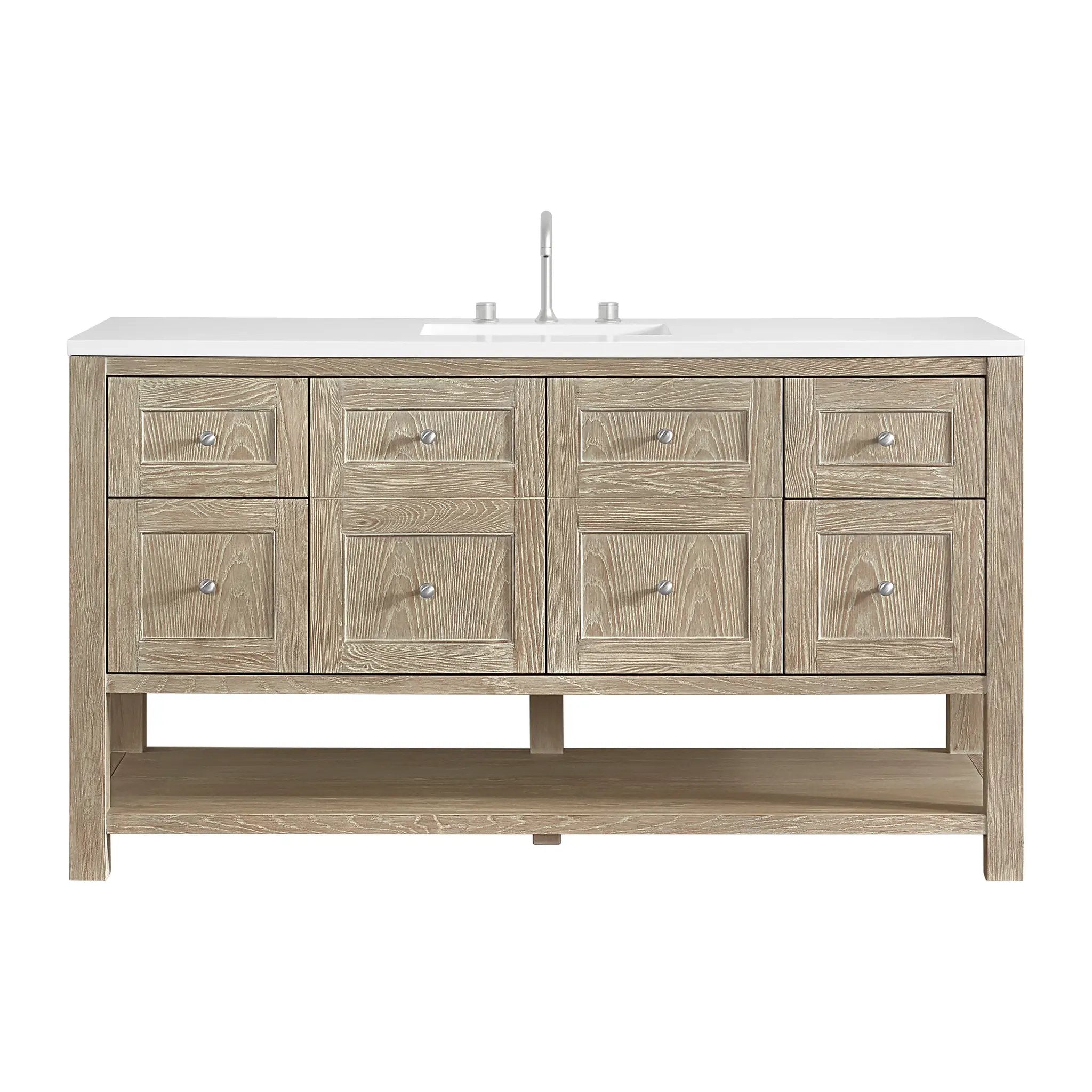 James Martin Breckenridge 60" Single Vanity Set - Whitewashed Oak by James Martin Vanities