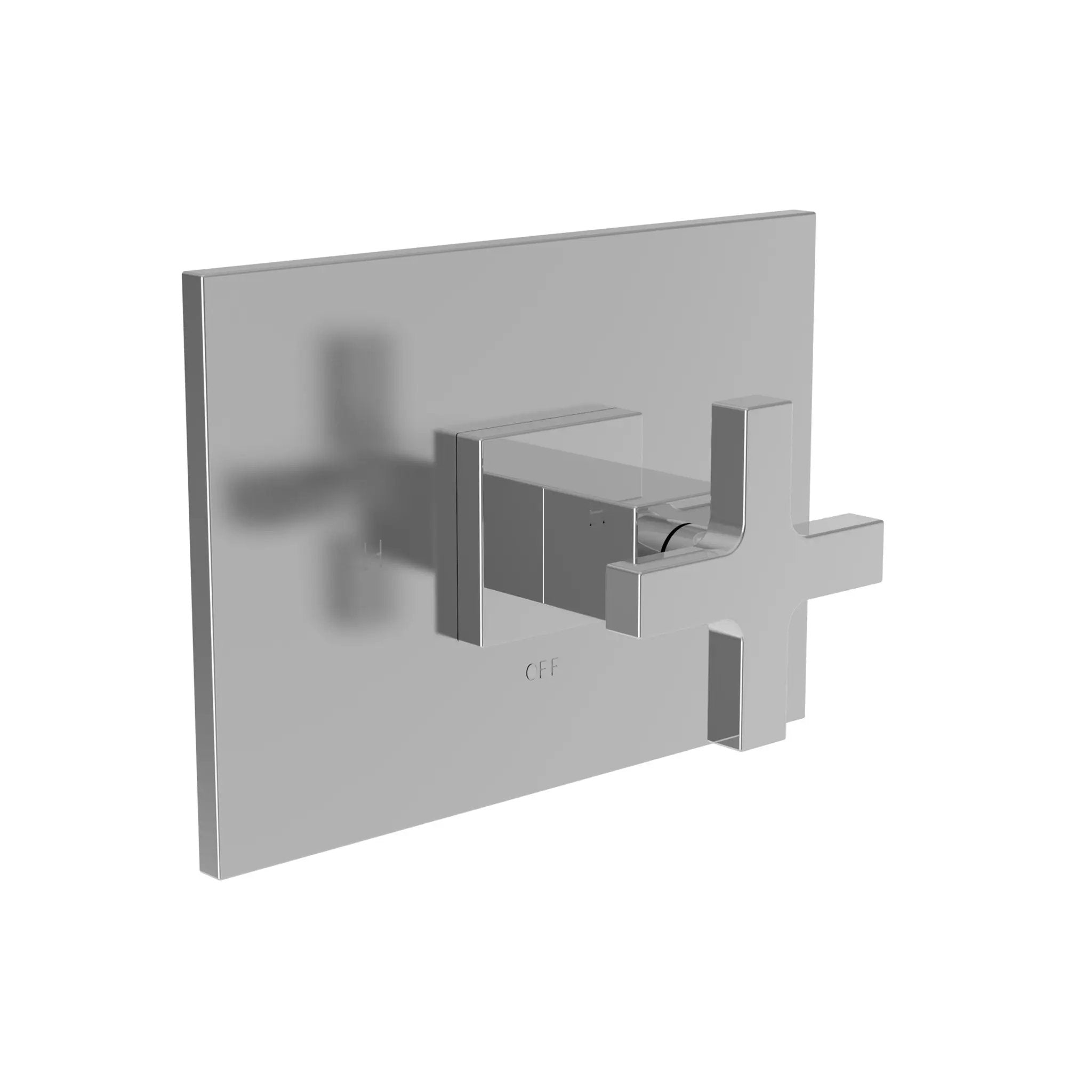 polished chrome shower trim plate
