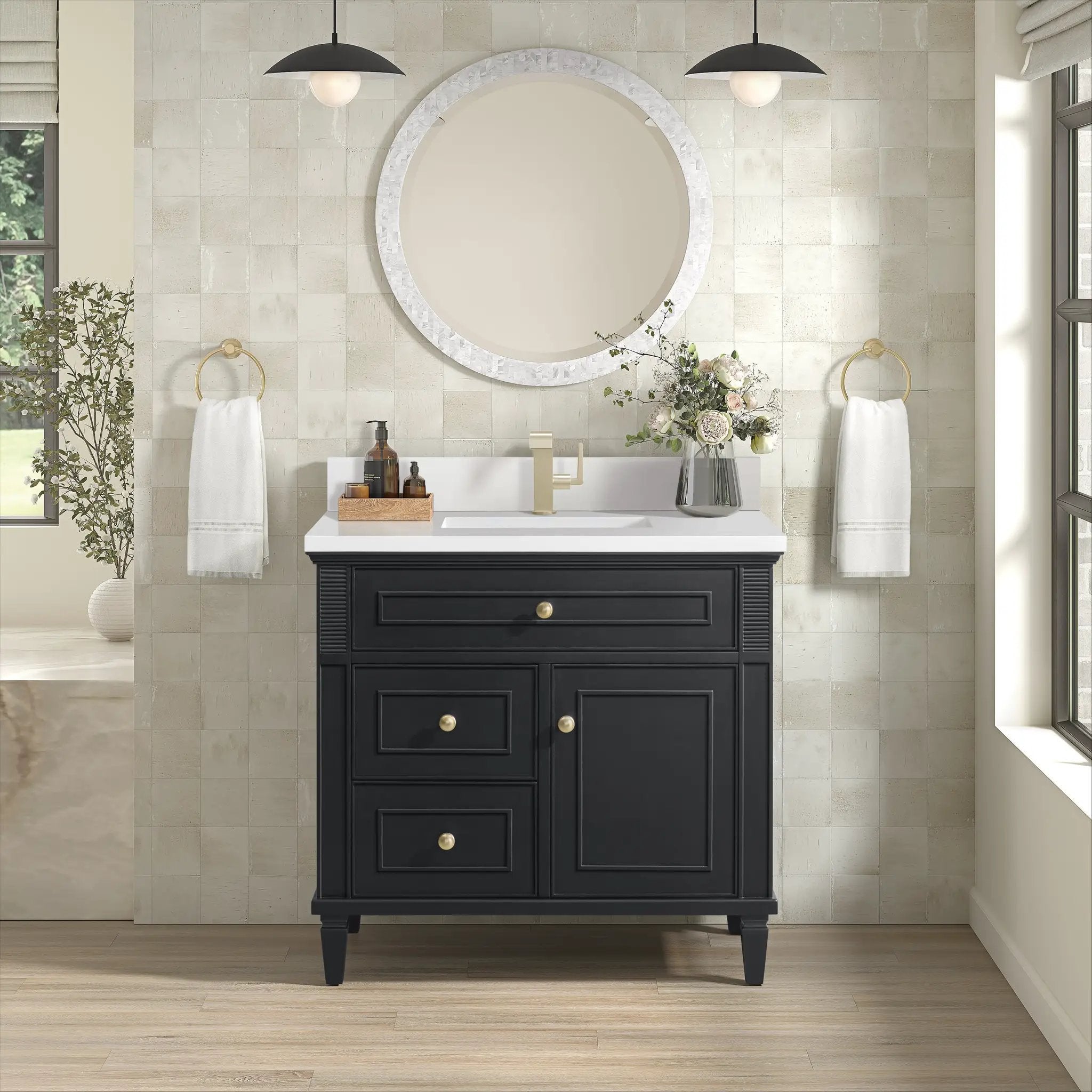 black onyx vanity