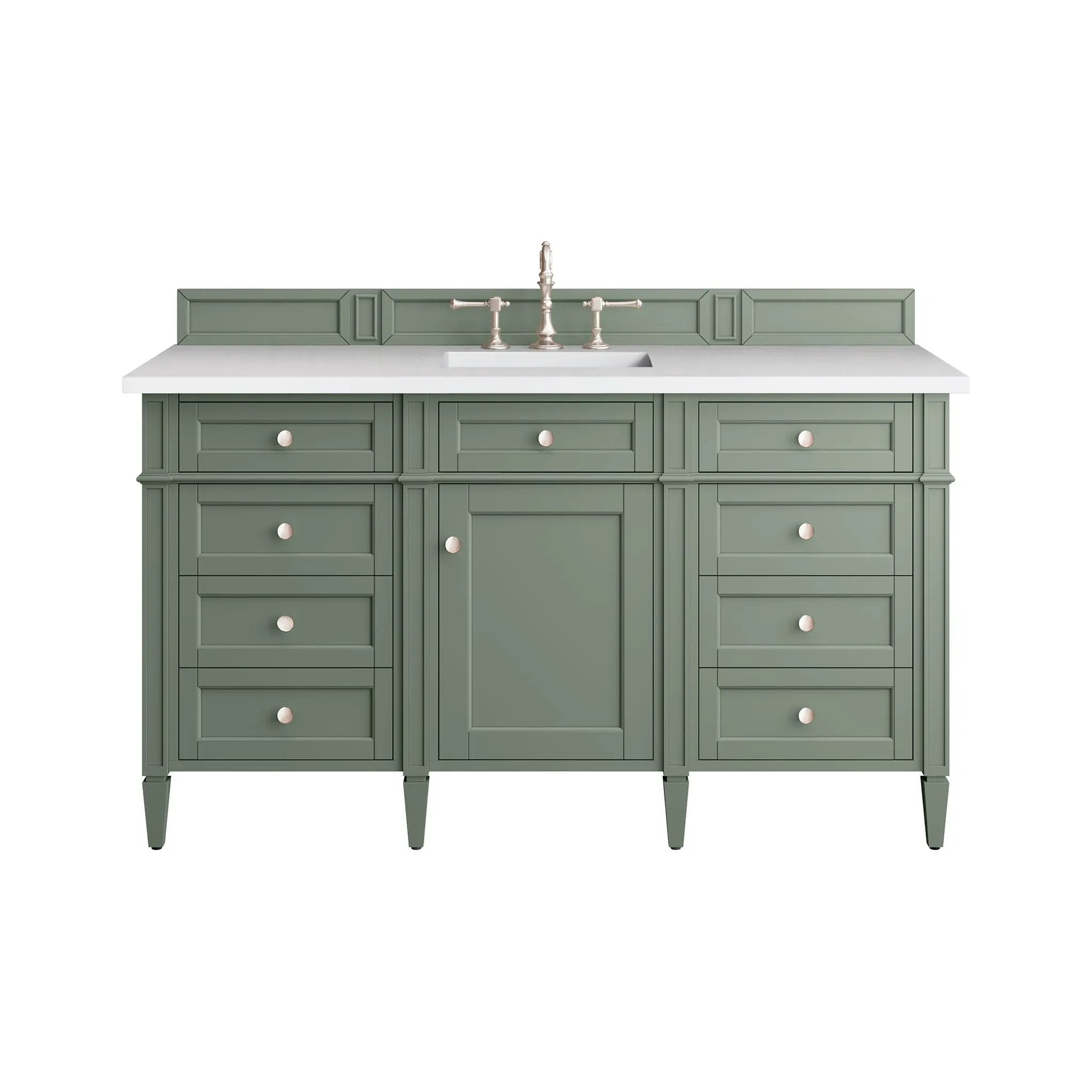 James Martin Brittany 60" Single Vanity Set - Smokey Celadon by James Martin Vanities
