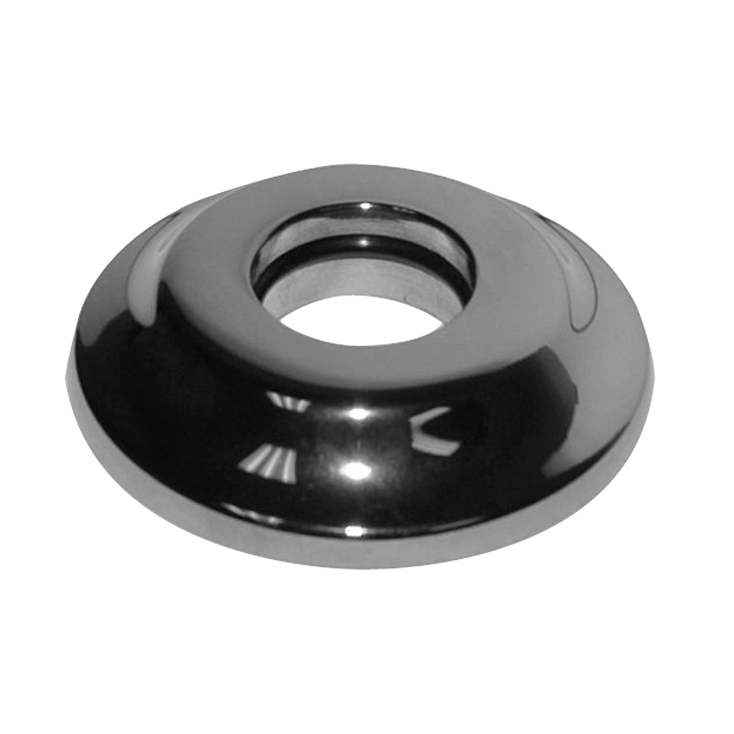 polished chrome arm flange