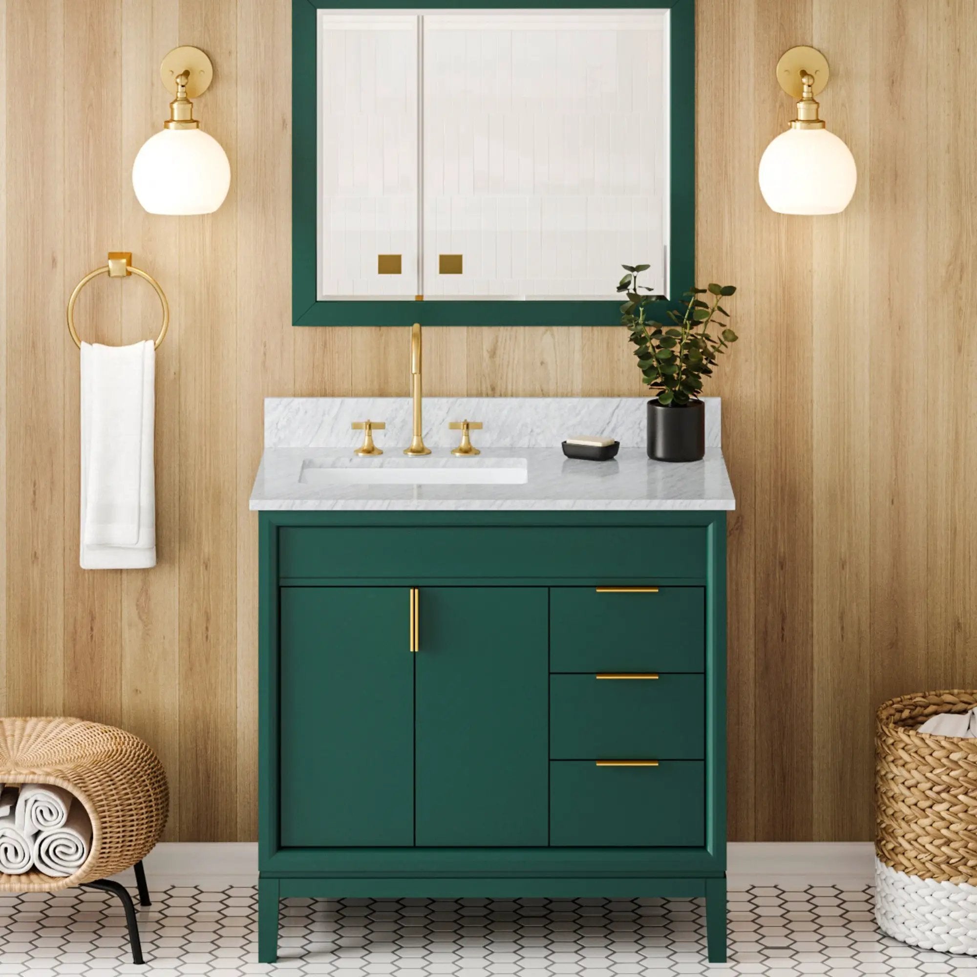 Jeffrey Alexander 36" Theodora Vanity Set by Jeffrey Alexander