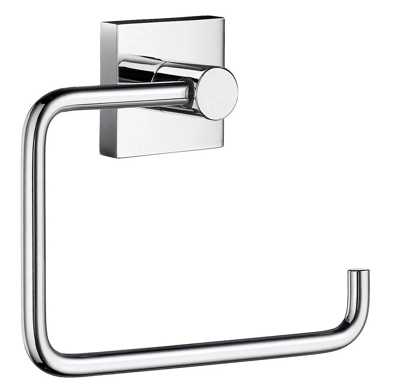 polished chrome toilet roll holder
