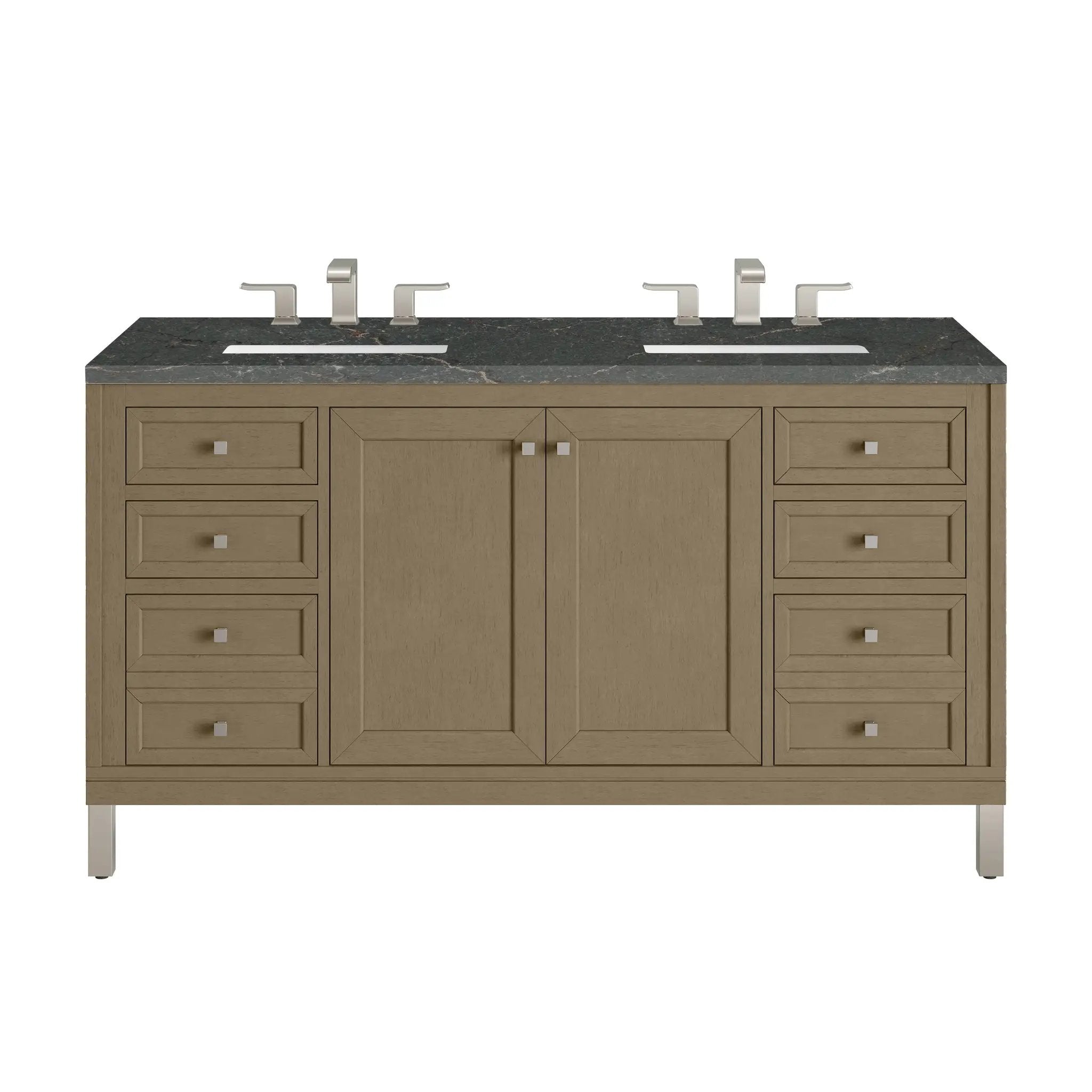 James Martin Chicago 60" Double Vanity Set - Walnut Whisper by James Martin Vanities