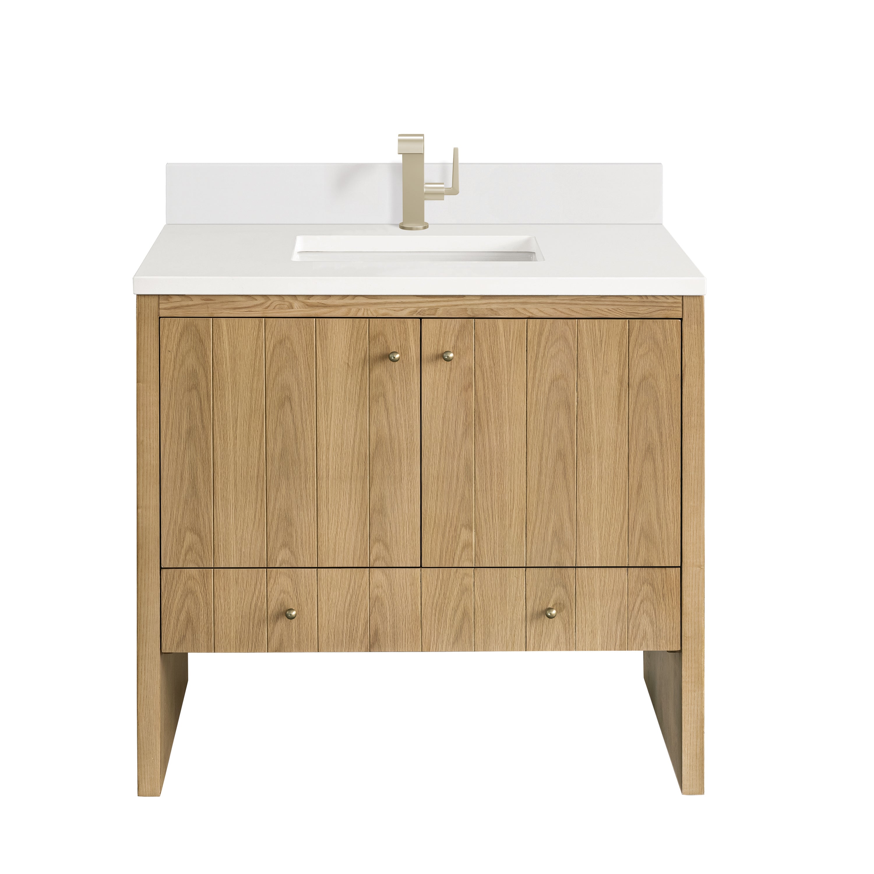 James Martin Vanities Hudson 36" Single Vanity - Light Natural Oak
